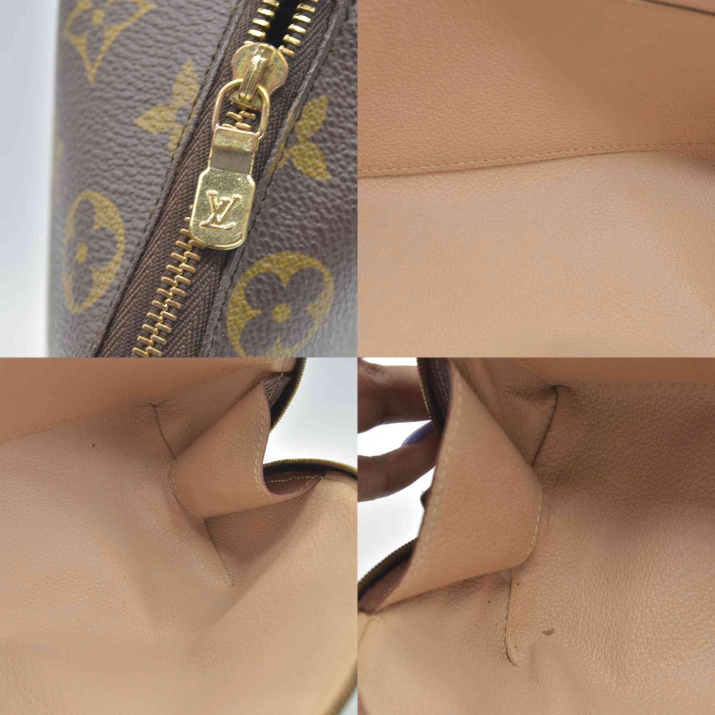 $1040 Louis Vuitton Monogram Trousse Demi Ronde cosmetic pouch CONSIGNMENT