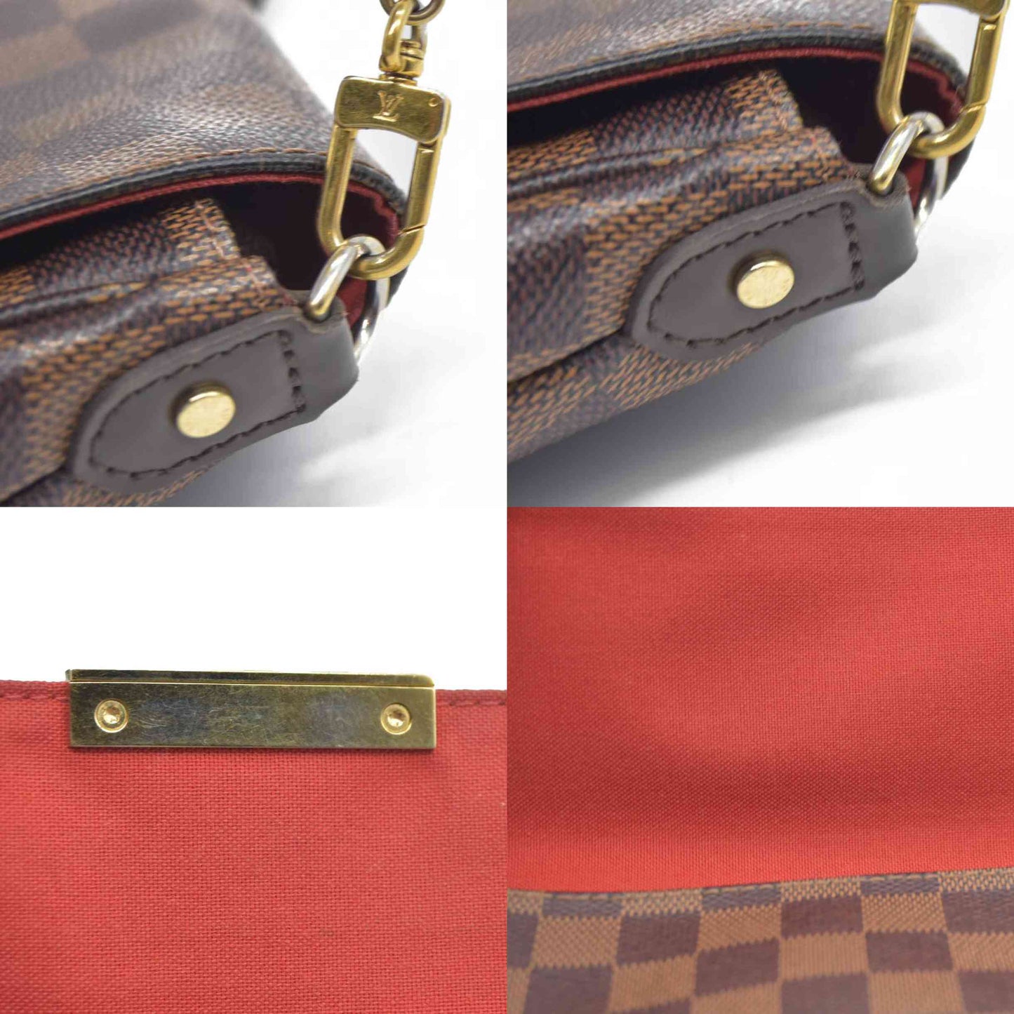 $1460 Louis Vuitton  Damier Ebene Favorite MM DU3114