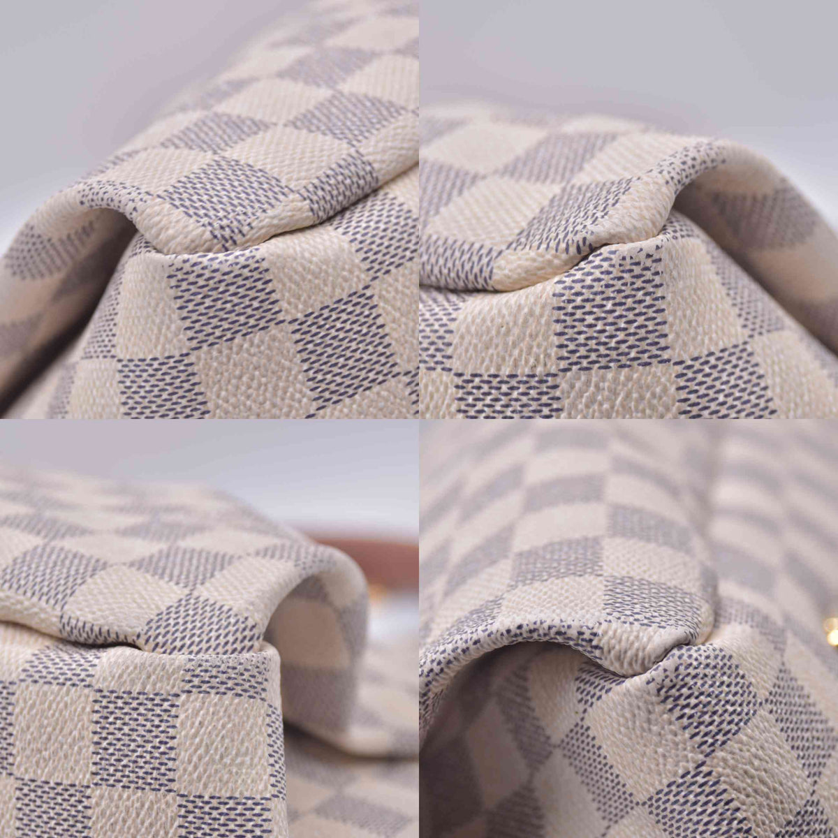 $2500 2018 USA Louis Vuitton Damier Azur Artsy MM Hobo Shoulder Bag with Charm 10021293 SD2128
