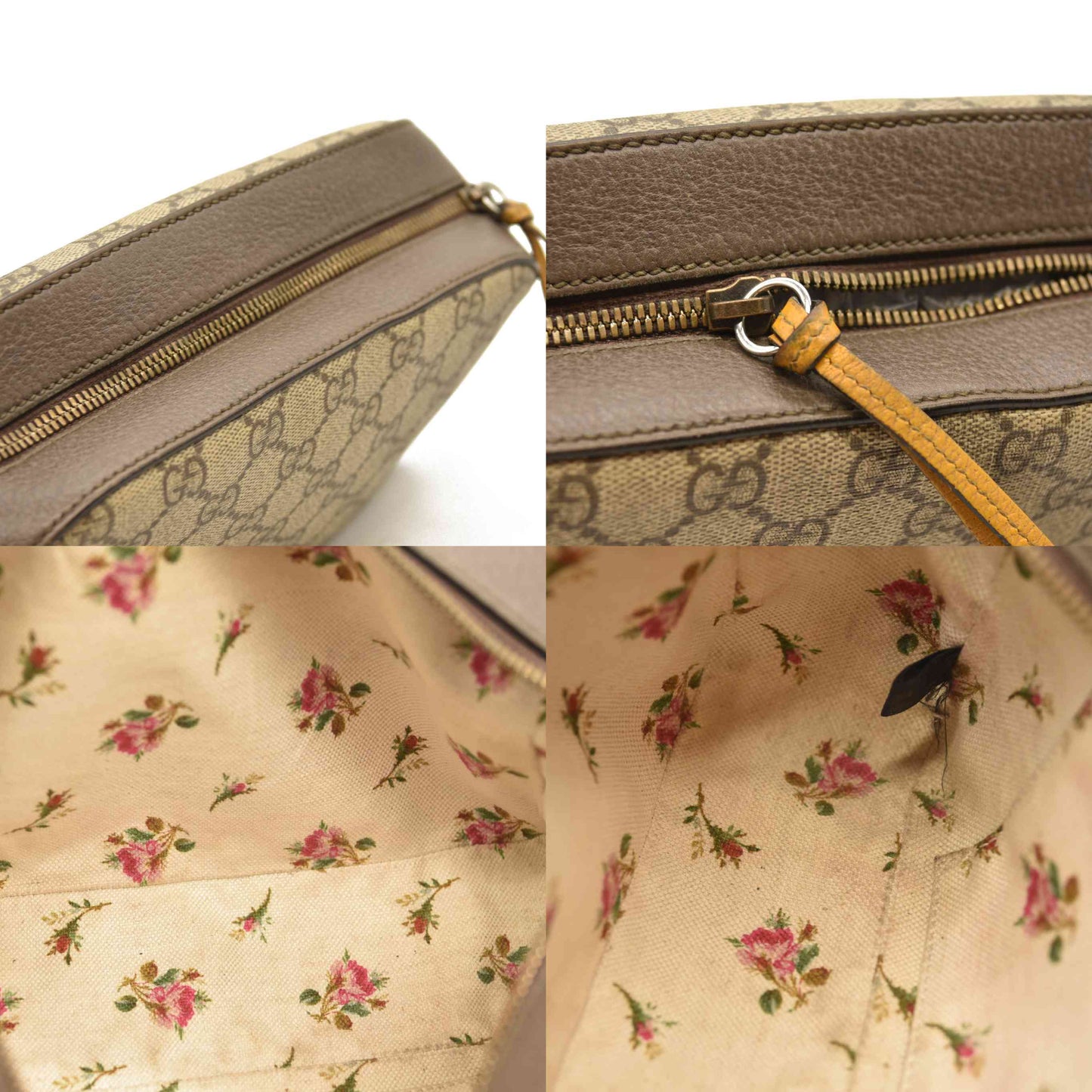 Gucci  GG Supreme Monogram Web Neo Vintage Shoulder Bag Beige New Acero Crop