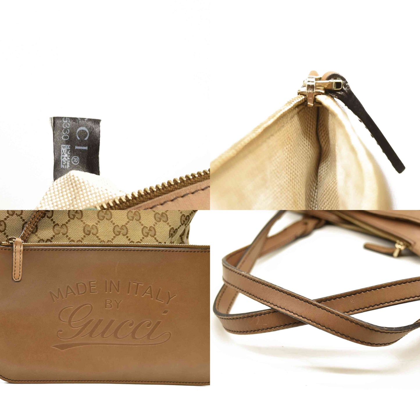 Gucci Monogram Medium Craft Tote Brown