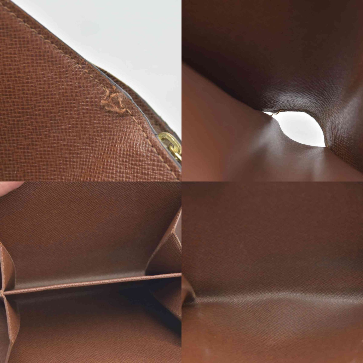 $750 2003 Louis Vuitton Consignment Monogram Porte Papier Zippy Wallet Brown SP0093 CONSIGNMENT