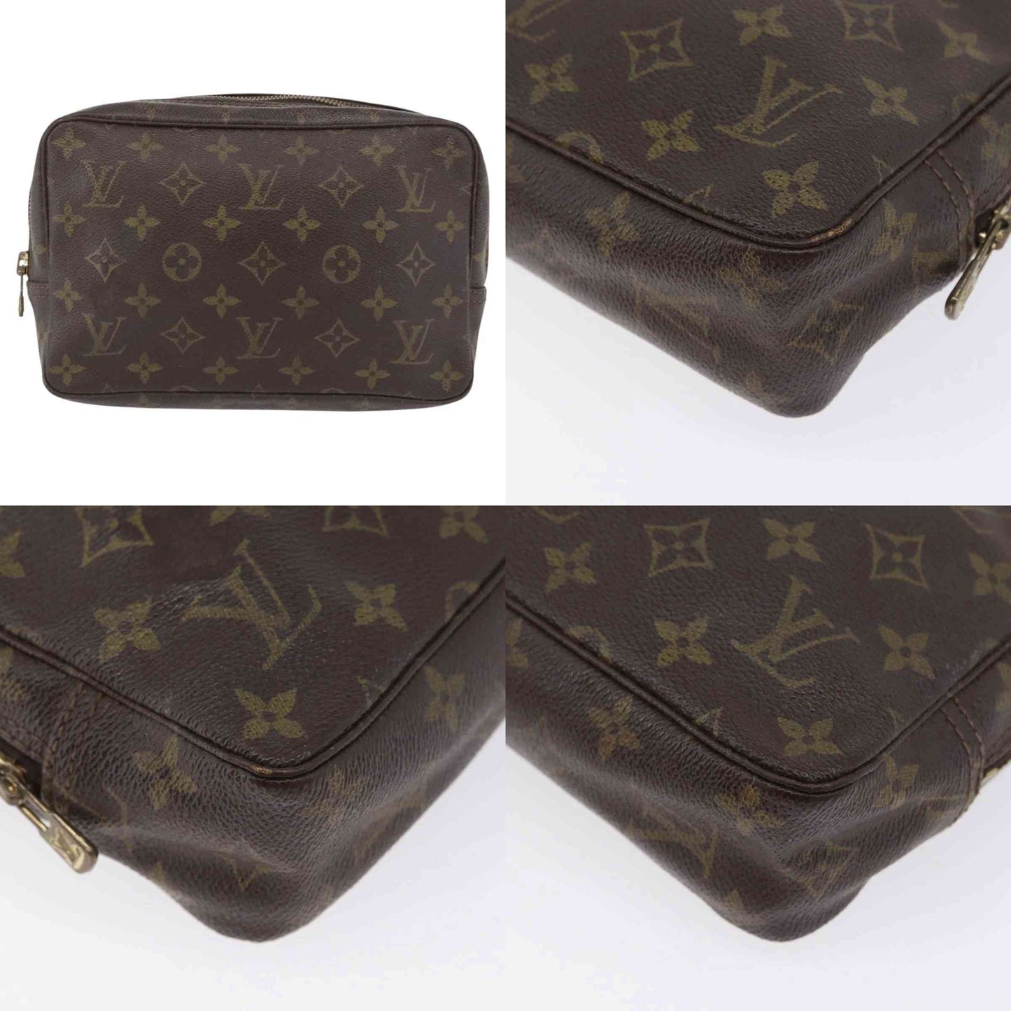 $600 1984 LOUIS VUITTON Monogram Trousse Toilette 23 Clutch Bag 841