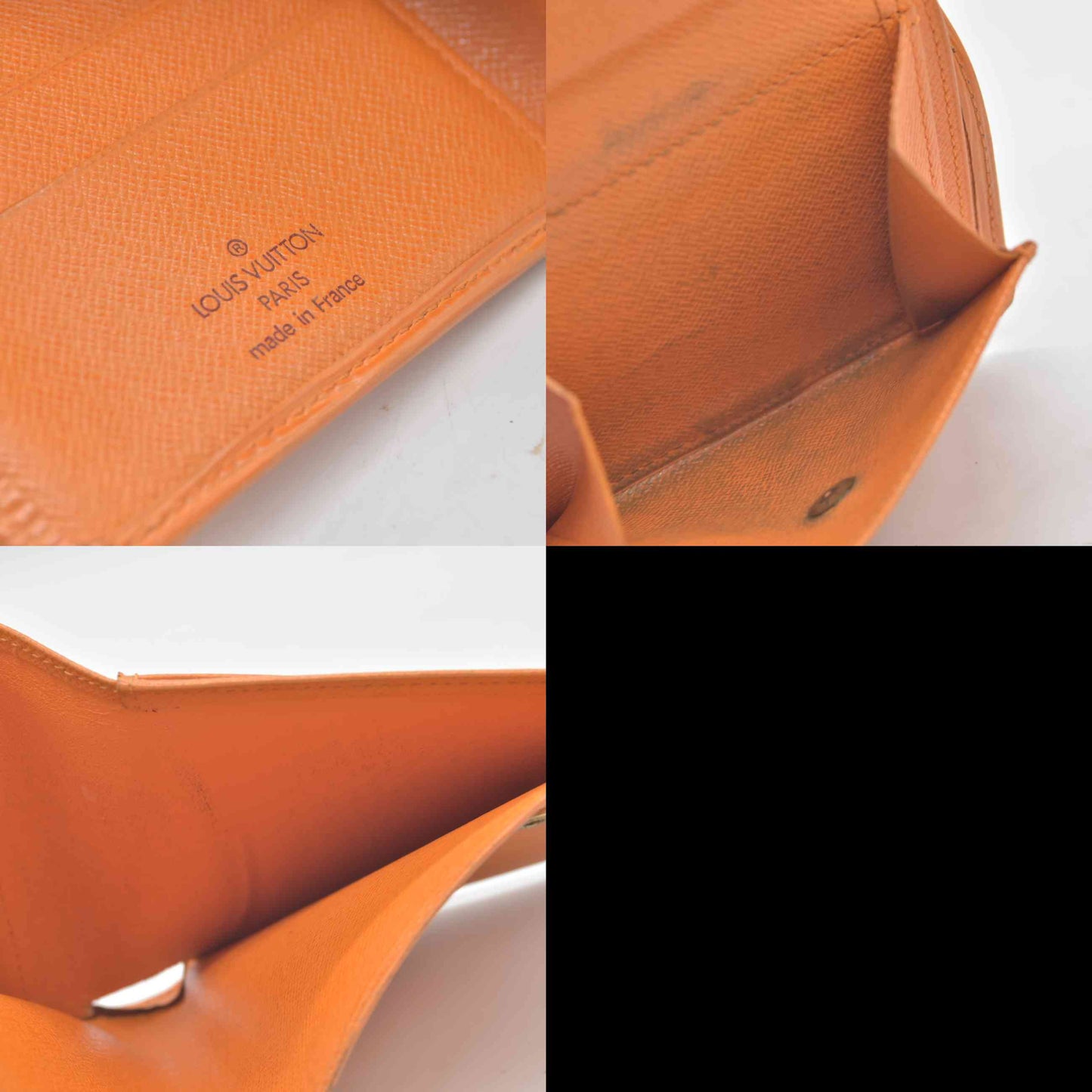 $690 2005 Louis Vuitton Epi Porte-Billets Compact Wallet Orange MI0055