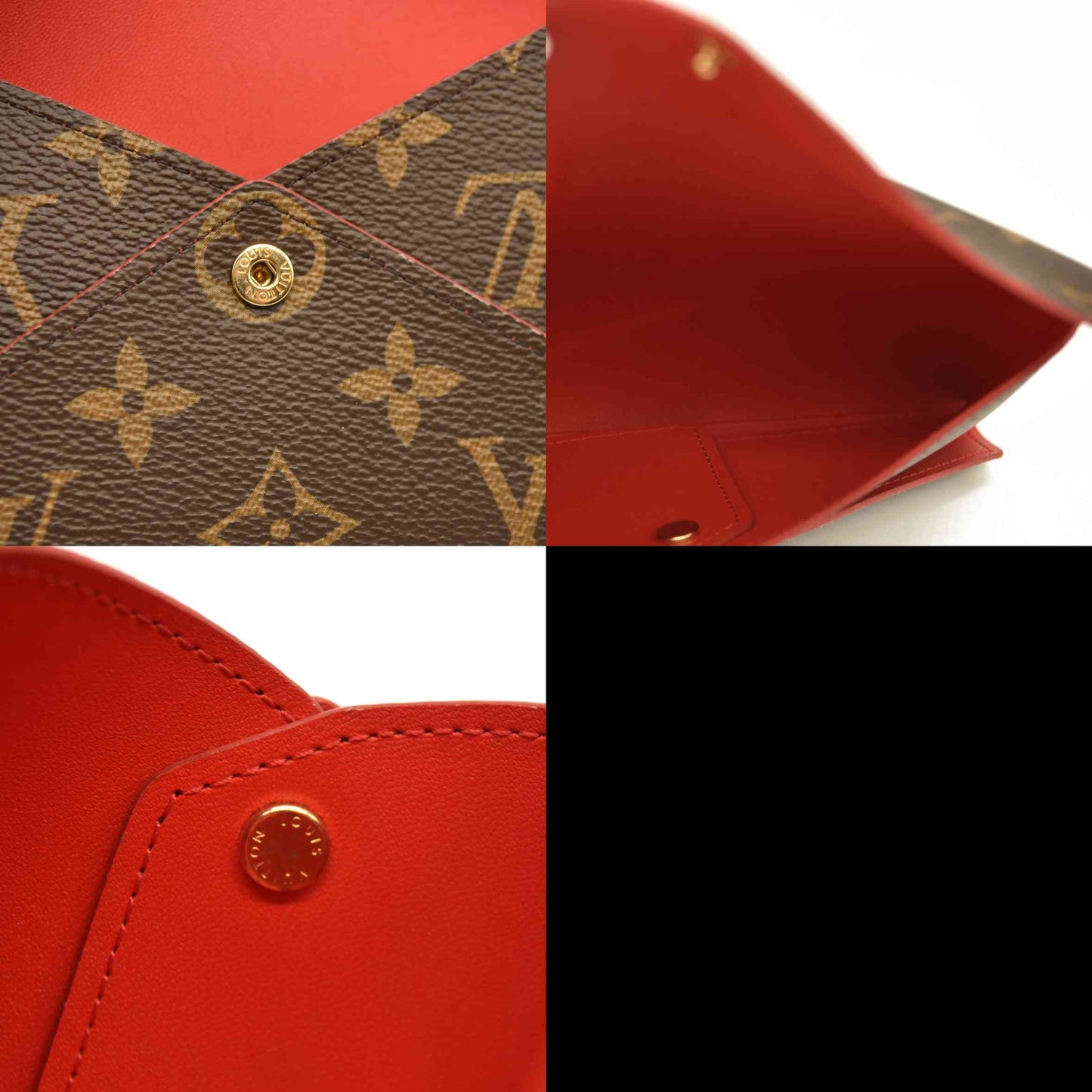 USED Louis Vuitton Monogram Medium Kirigami Pochette Insert Coquelicot