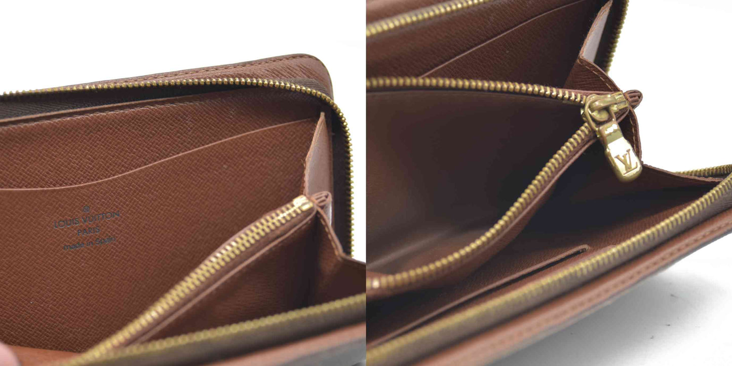 LOUIS VUITTON Monogram Porte Monnaie Zip Around Long Wallet