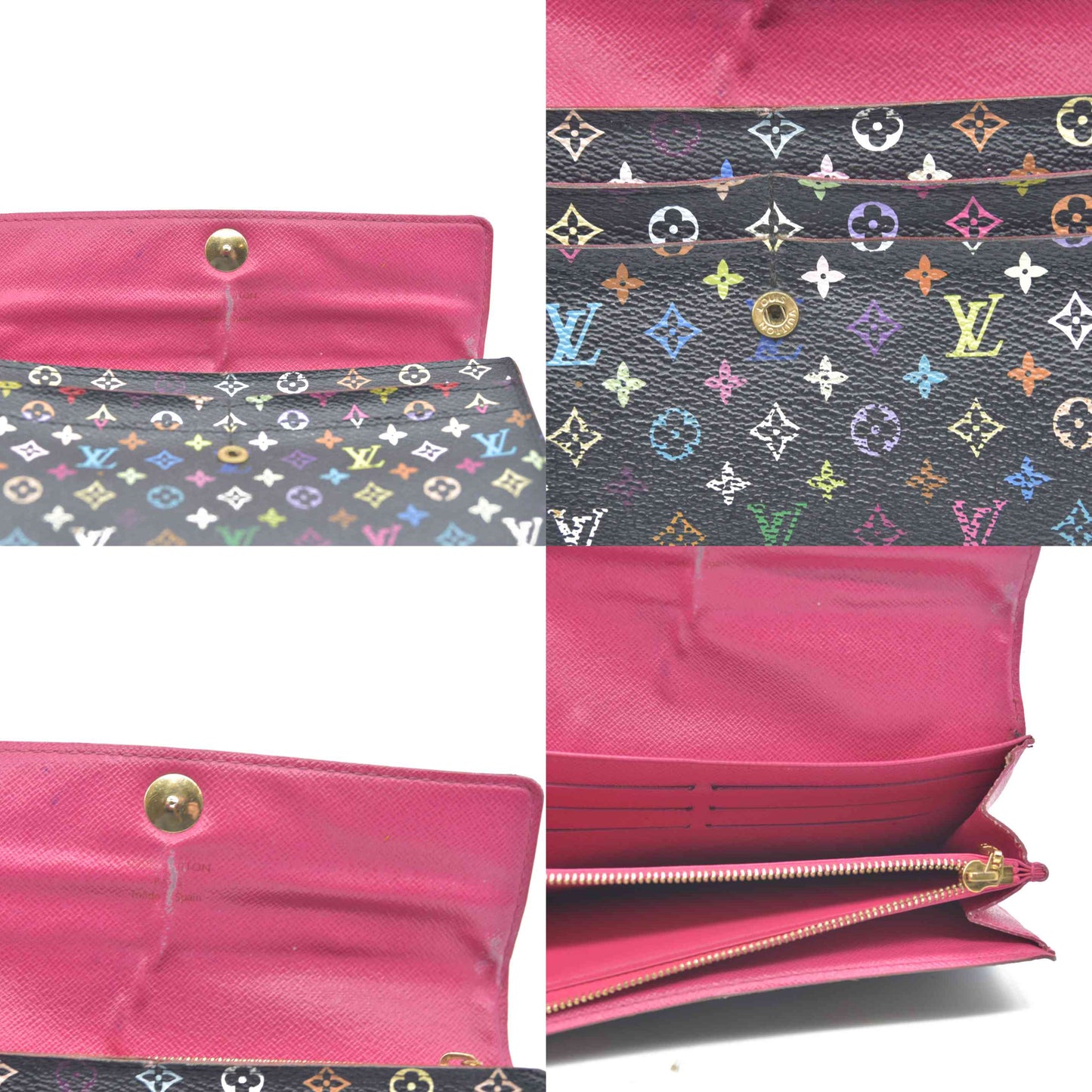 Louis Vuitton Monogram Multicolor Portefeiulle Sarah Long Bifold Wallet CA2160
