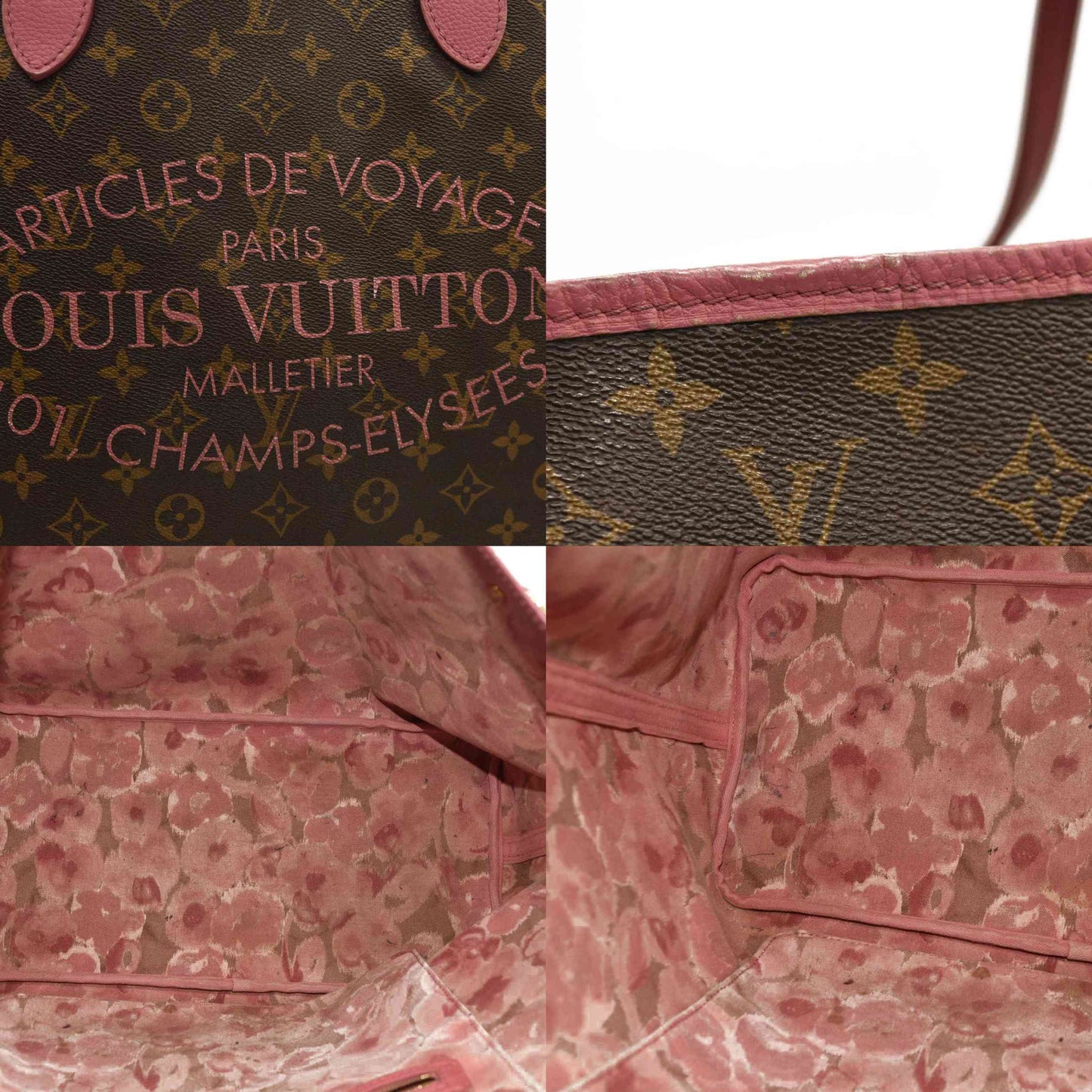 LOUIS VUITTON  Monogram Articles de Voyage Ikat Neverfull GM Rose Velours