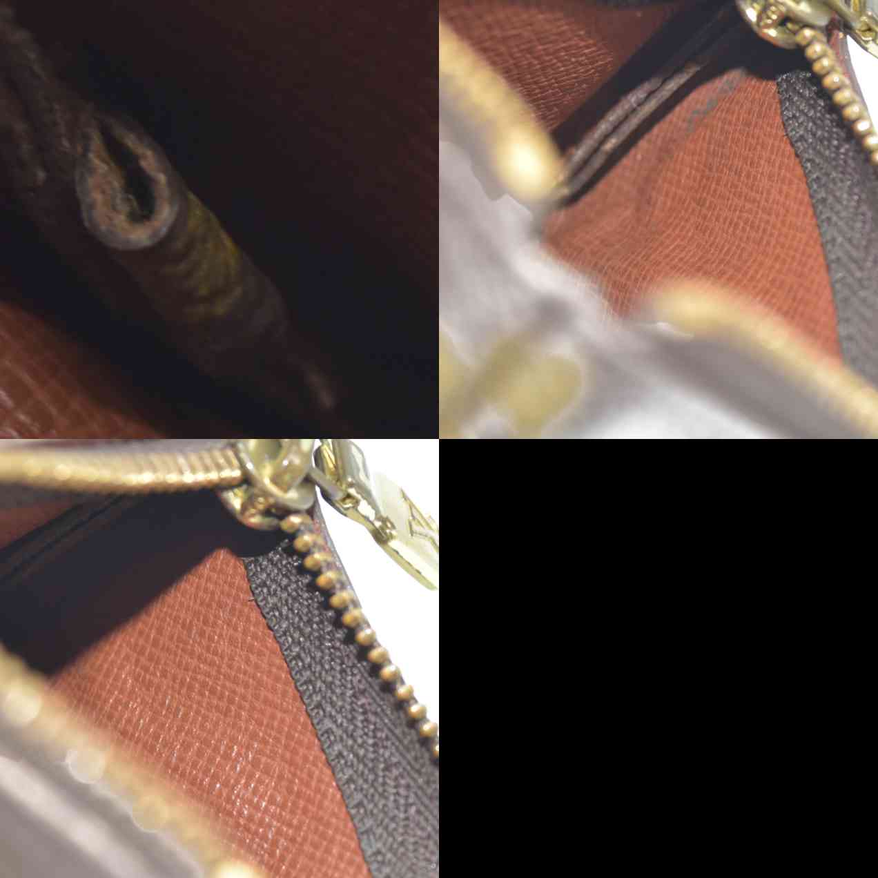 AUCTION $345 Louis Vuitton Monogram Pochette Cles Wallet Coin Purse Brown CA0050