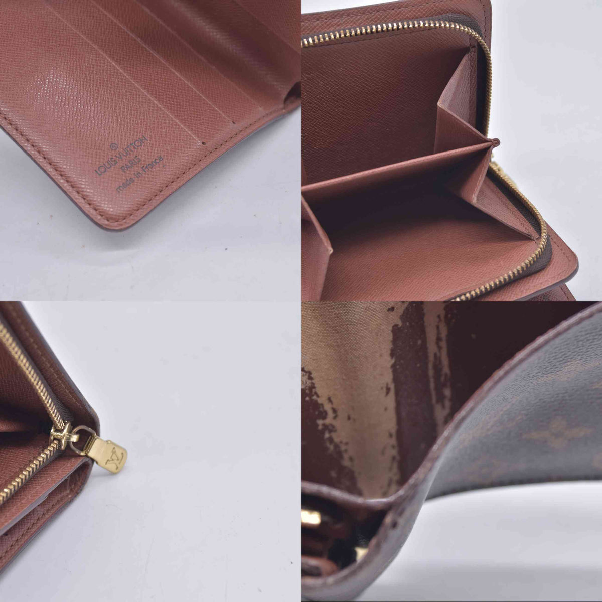 $590 1999 Louis Vuitton Monogram Compact Zippe Zipped Wallet MI0969