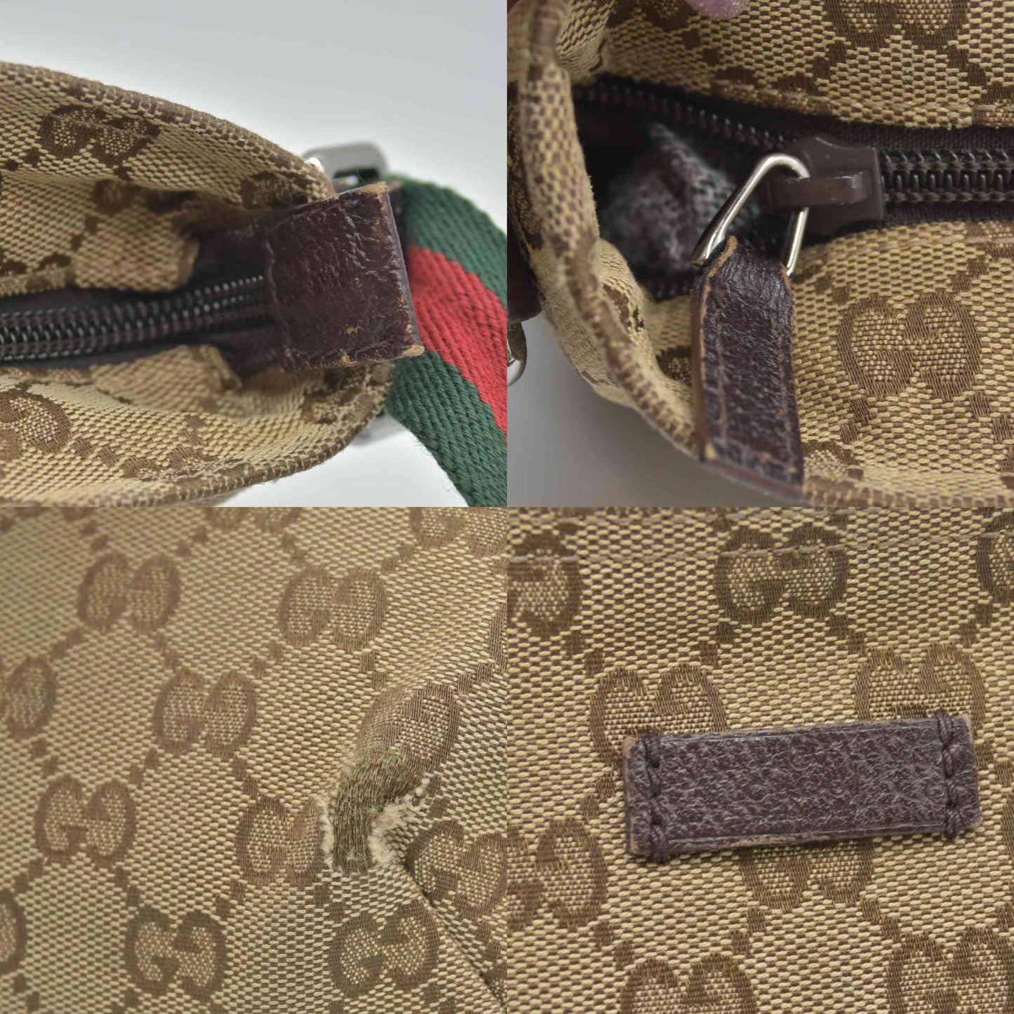 $1280 Gucci Sherry GG Canvas Crossbody CONSIGNMENT
