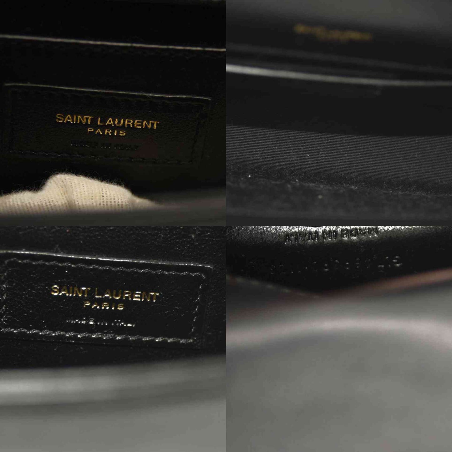 SAINT LAURENT  Grain De Poudre Medium Classic Monogram Kate Satchel Black