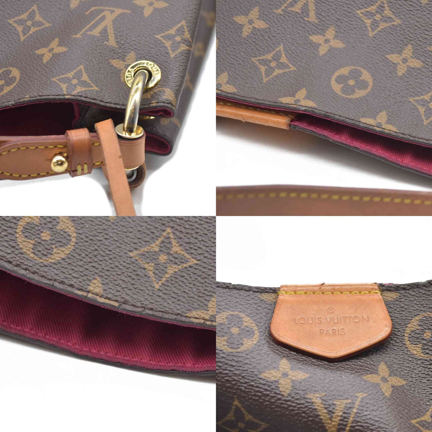 AUCTION $2120 Louis Vuitton  Monogram Graceful MM Pivoine