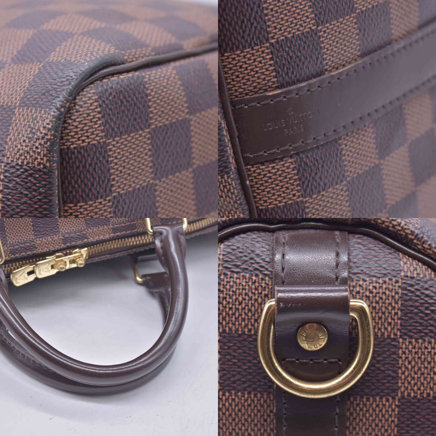 $2150 2018 Louis Vuitton Damier Ebene Speedy Bandouliere 35 SD4178