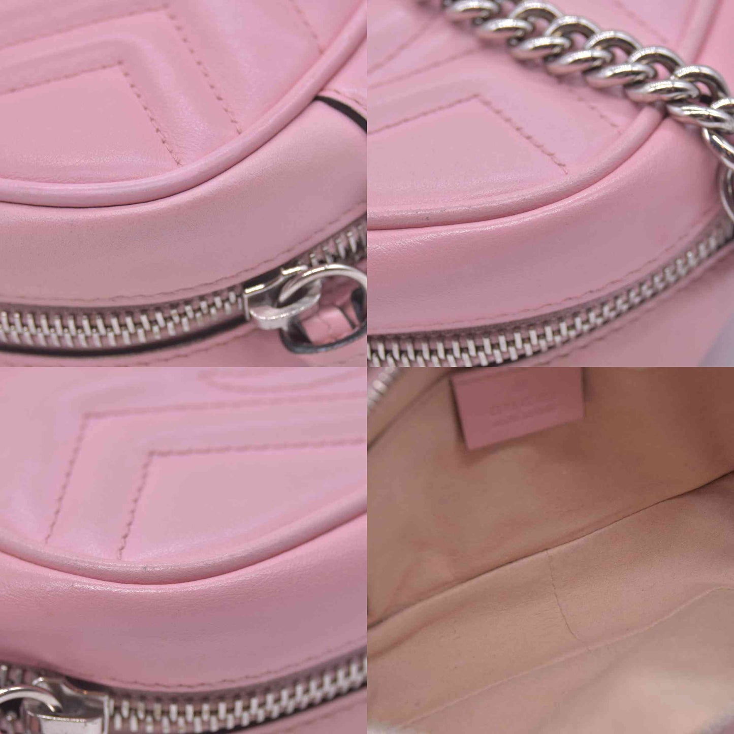 $1800 Gucci Mini Marmont Perfect Pink Camera Bag Crossbody CONSIGNMENT