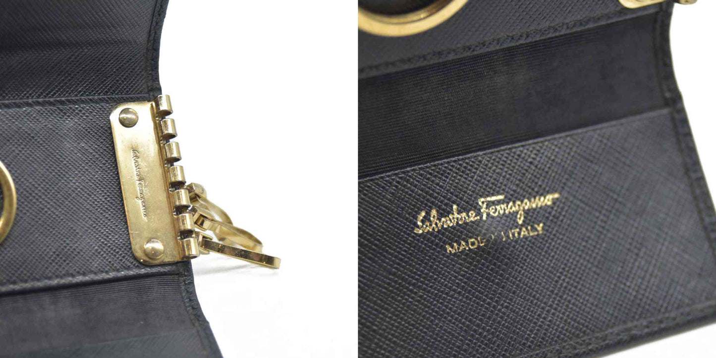 Salvatore Ferragamo $415 Vara Leather 6 Ring Key Case/7BH0091