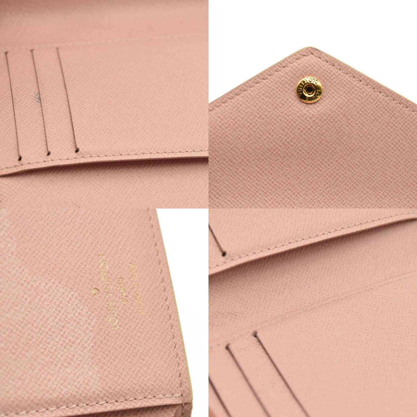 Louis Vuitton  Damier Azur Victorine Wallet Rose Ballerine FH5119