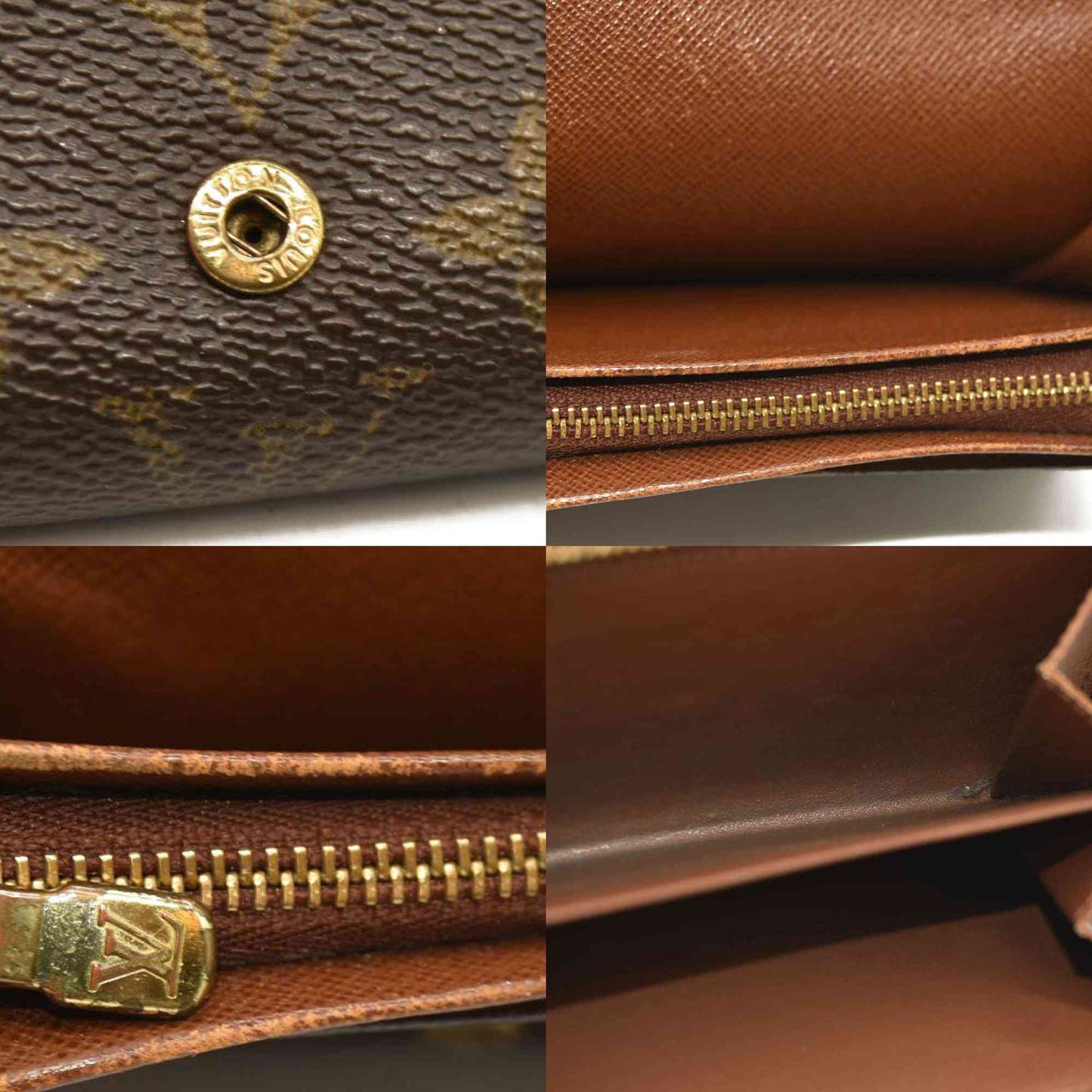 Louis Vuitton  Monogram Porte-Monnaie Billets Tresor Wallet RA0052