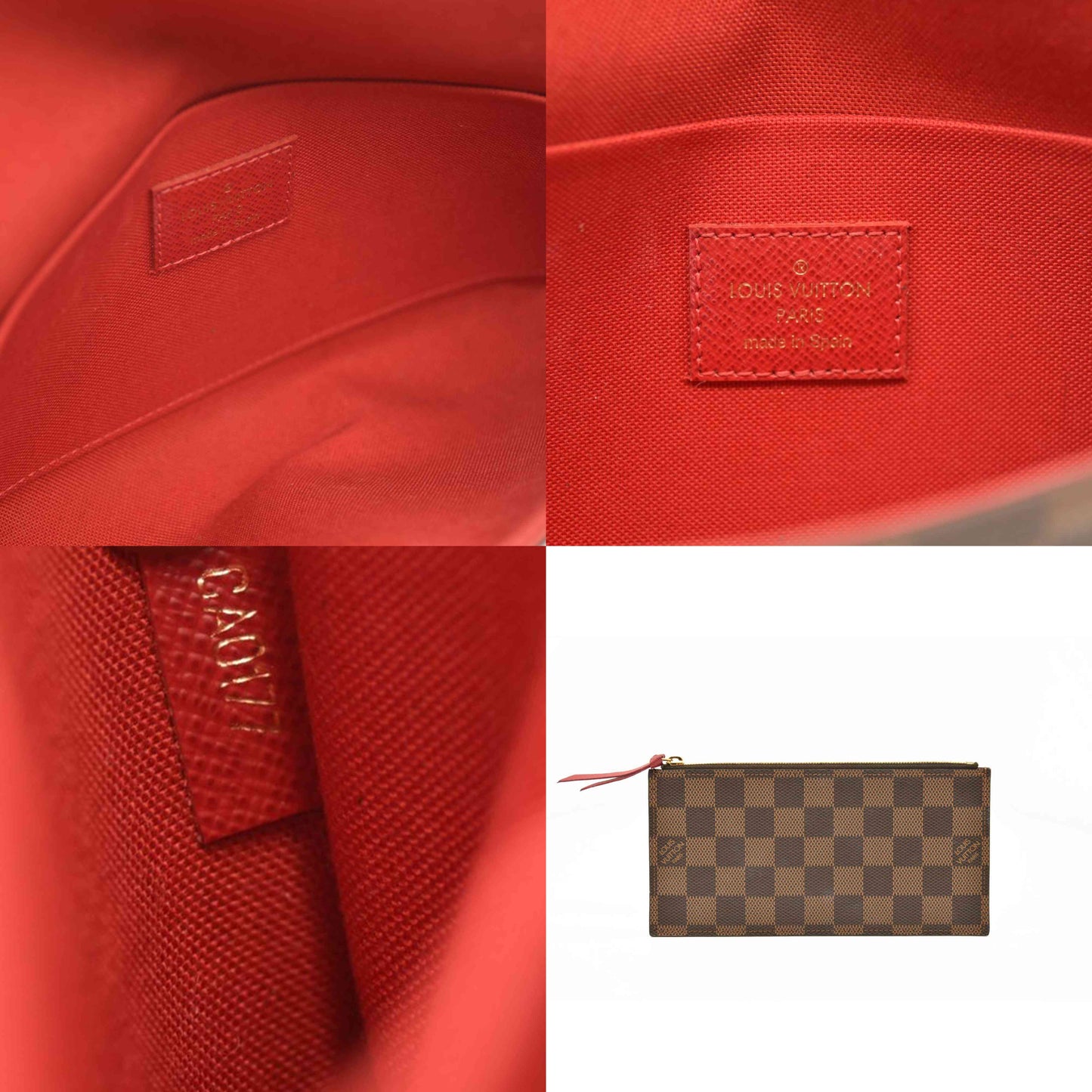 Louis Vuitton  Damier Ebene Pochette Felicie Chain Wallet CA0177