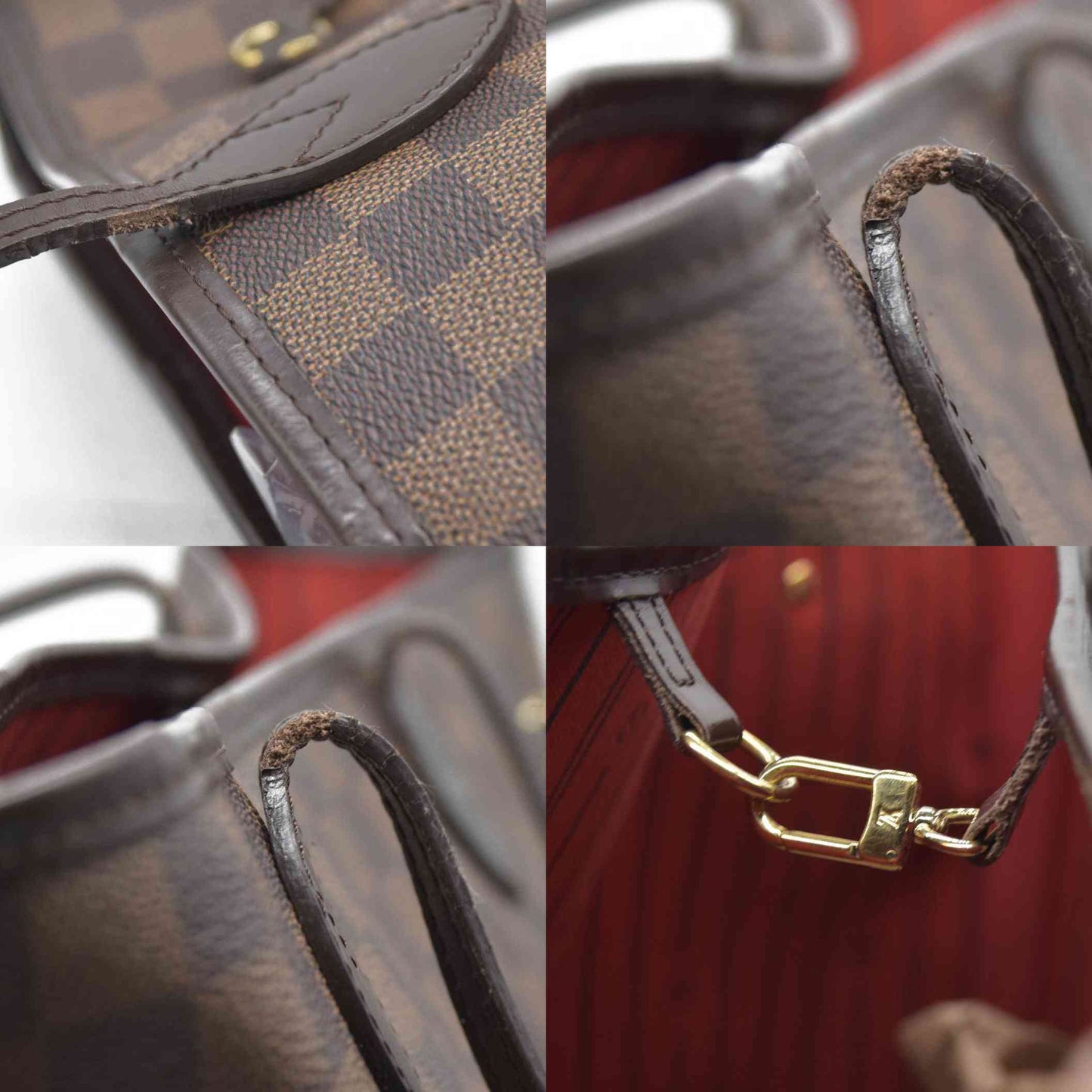 AUCTION $2170 Louis Vuitton  Damier Ebene Neo Neverfull MM SD1039