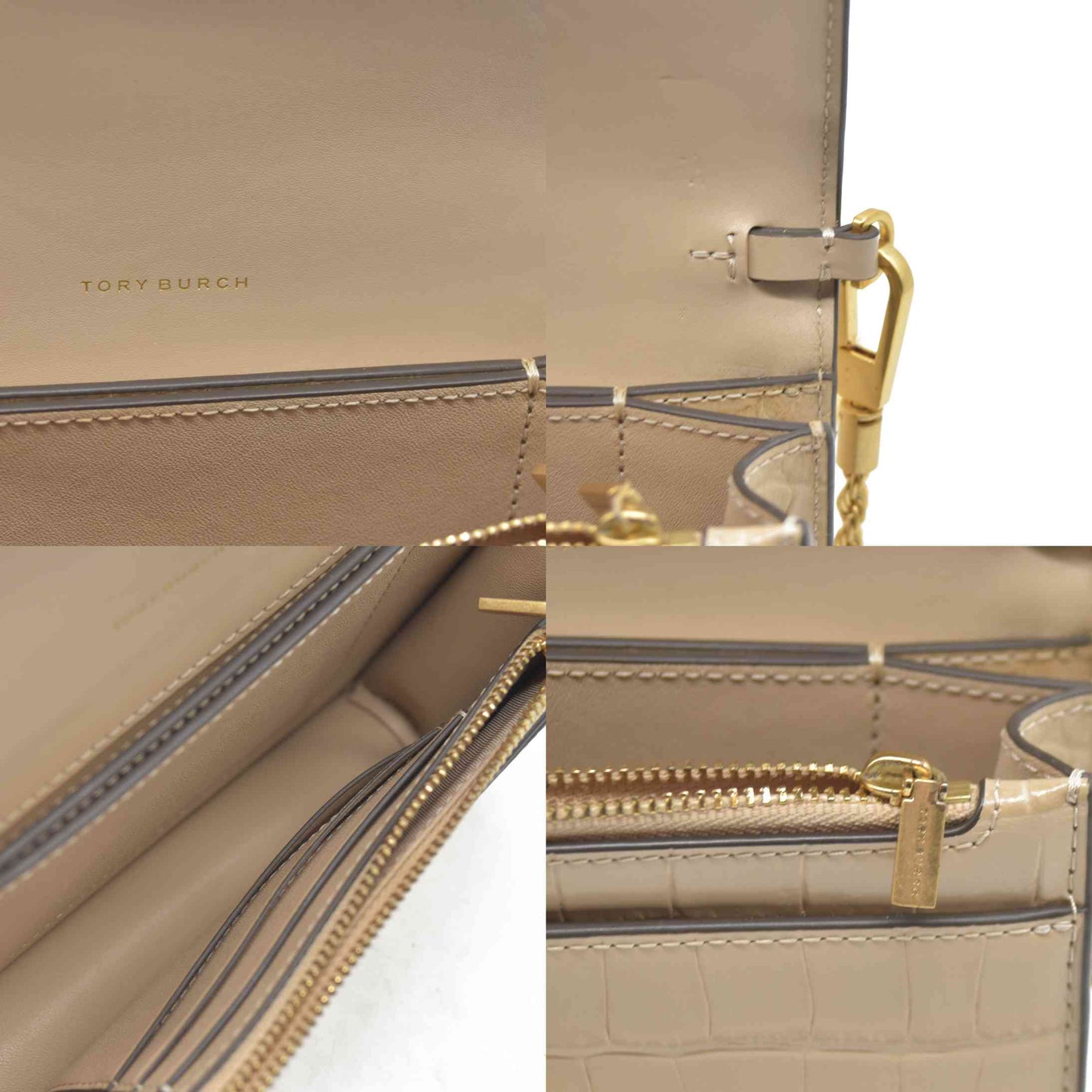 $660 Tory Burch Eleanor Mini Embossed Leather Crossbody
