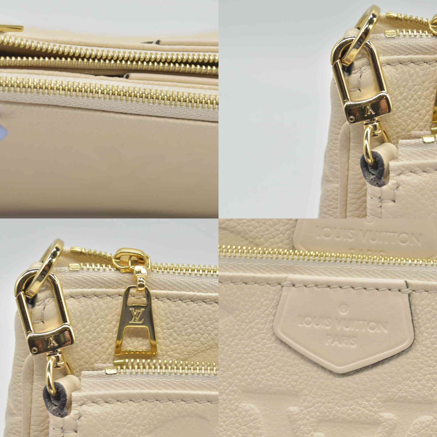 $3100 Louis Vuitton Monogram Giant Multi Pochette Accessoires Empreinte Cream