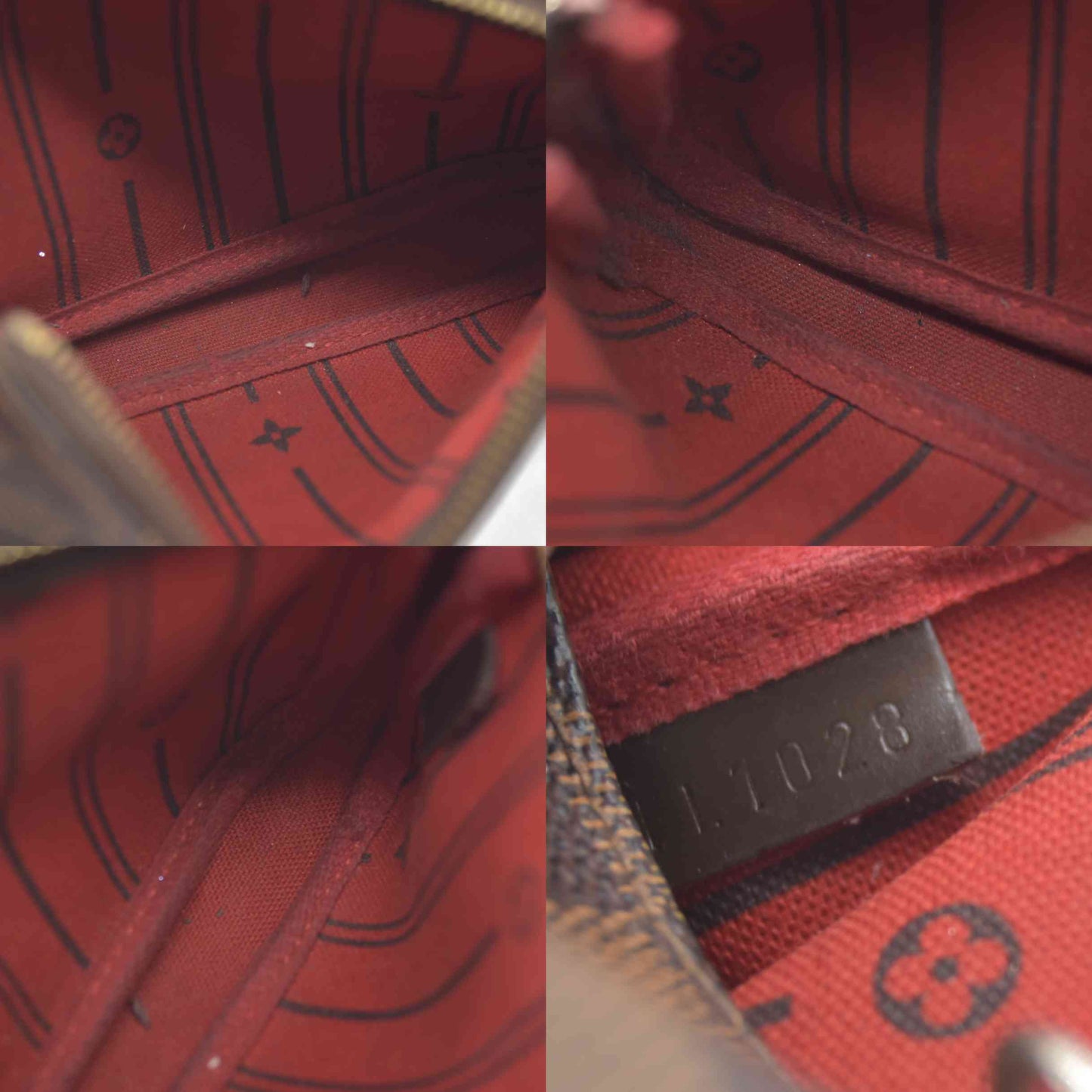 Louis Vuitton Damier Ebene Complice Trunks and Bags Mini Pochette Accessories Red FL1028