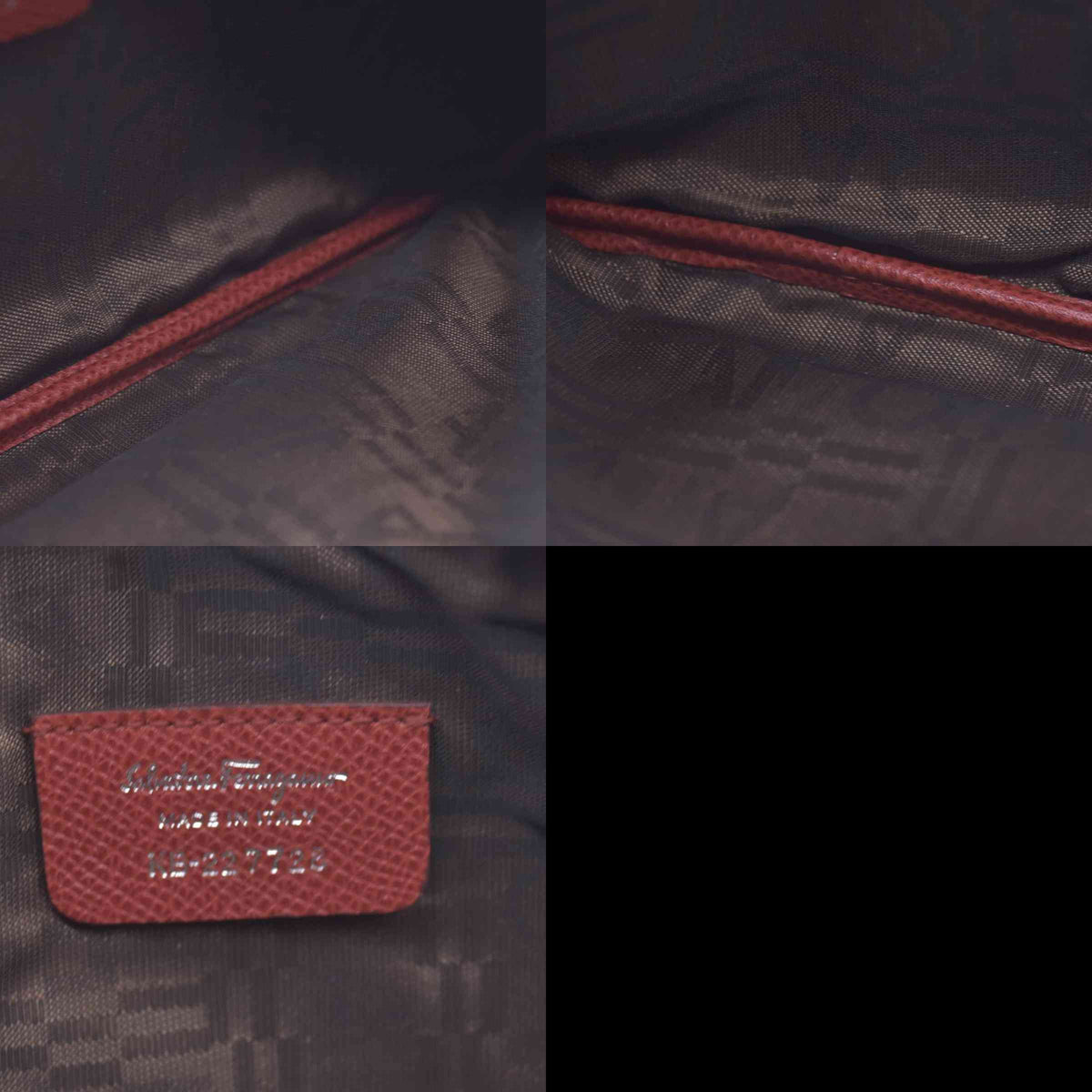 $890 Salvatore Ferragamo Gancini Leather Chain Wristlet Pouch CONSIGNMENT 10020790