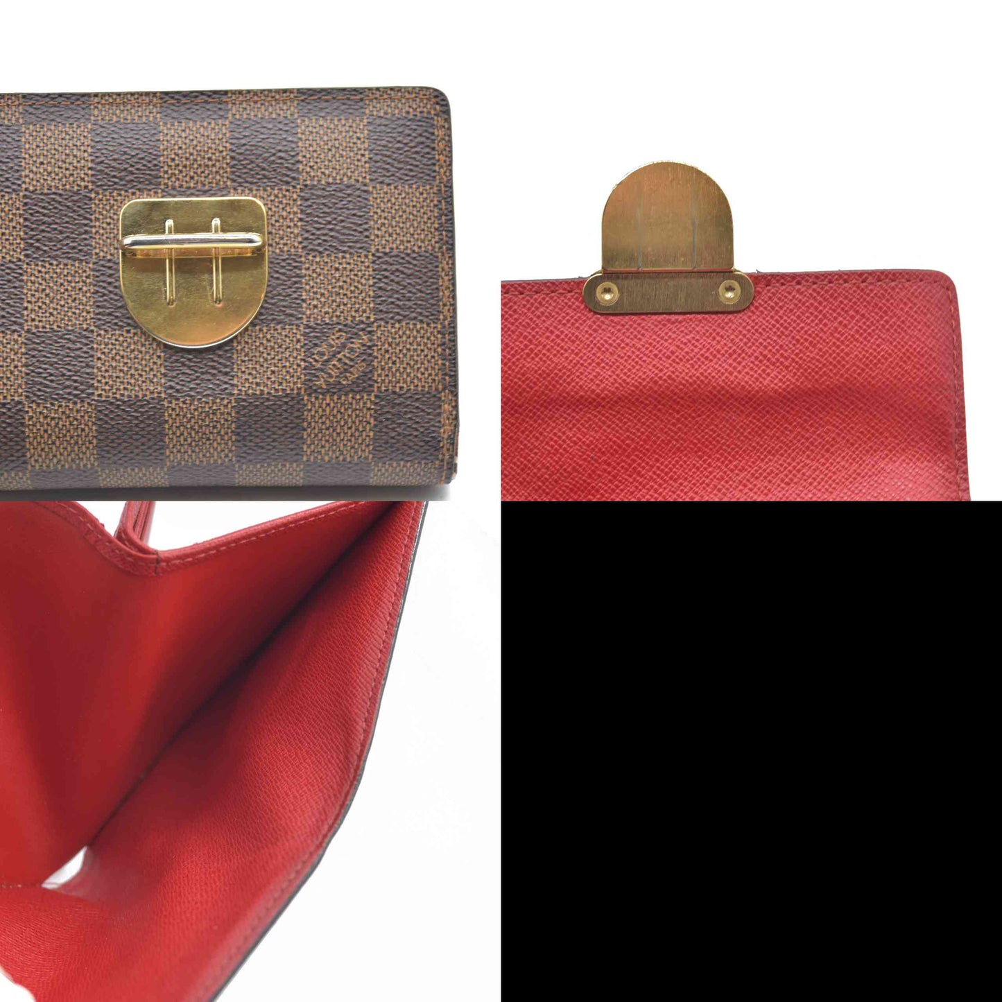 $705 CA1005 2005 Louis Vuitton Damier Ebene Koala Compact Wallet