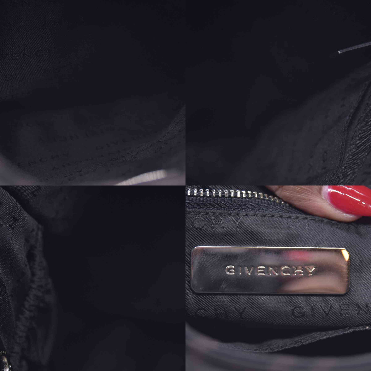 $750 GIVENCHY 4G Logo Jacquard Zip Front Flat Crossbody Bag Dark Brown CONSIGNMENT 10021200