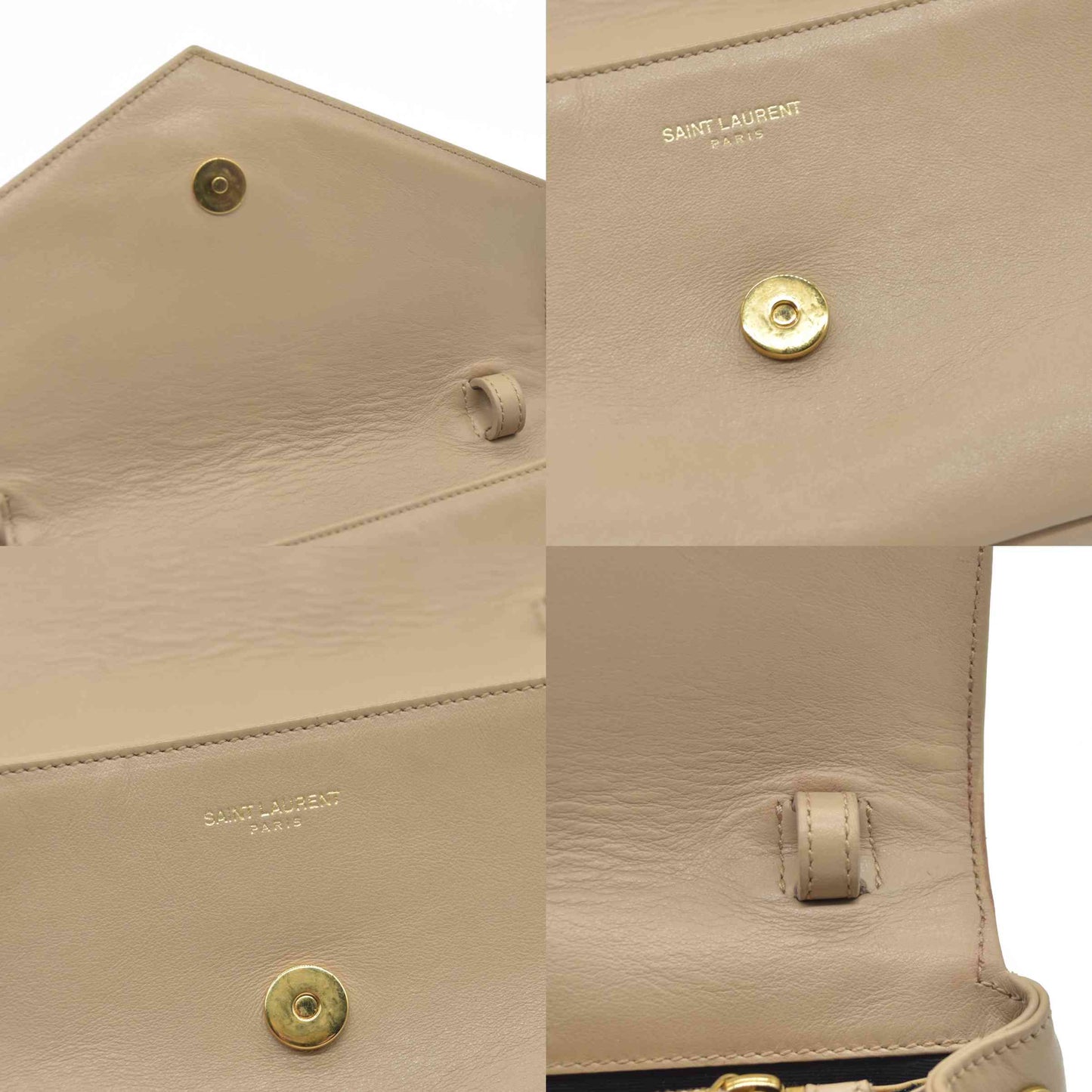 $2900 Saint Laurent Leather Calypso YSL Shoulder Bag