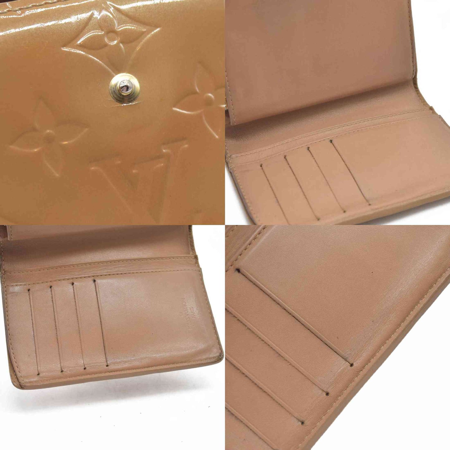 $935 Louis Vuitton Monogram Vernis Kisslock French Wallet Wallet MI0096