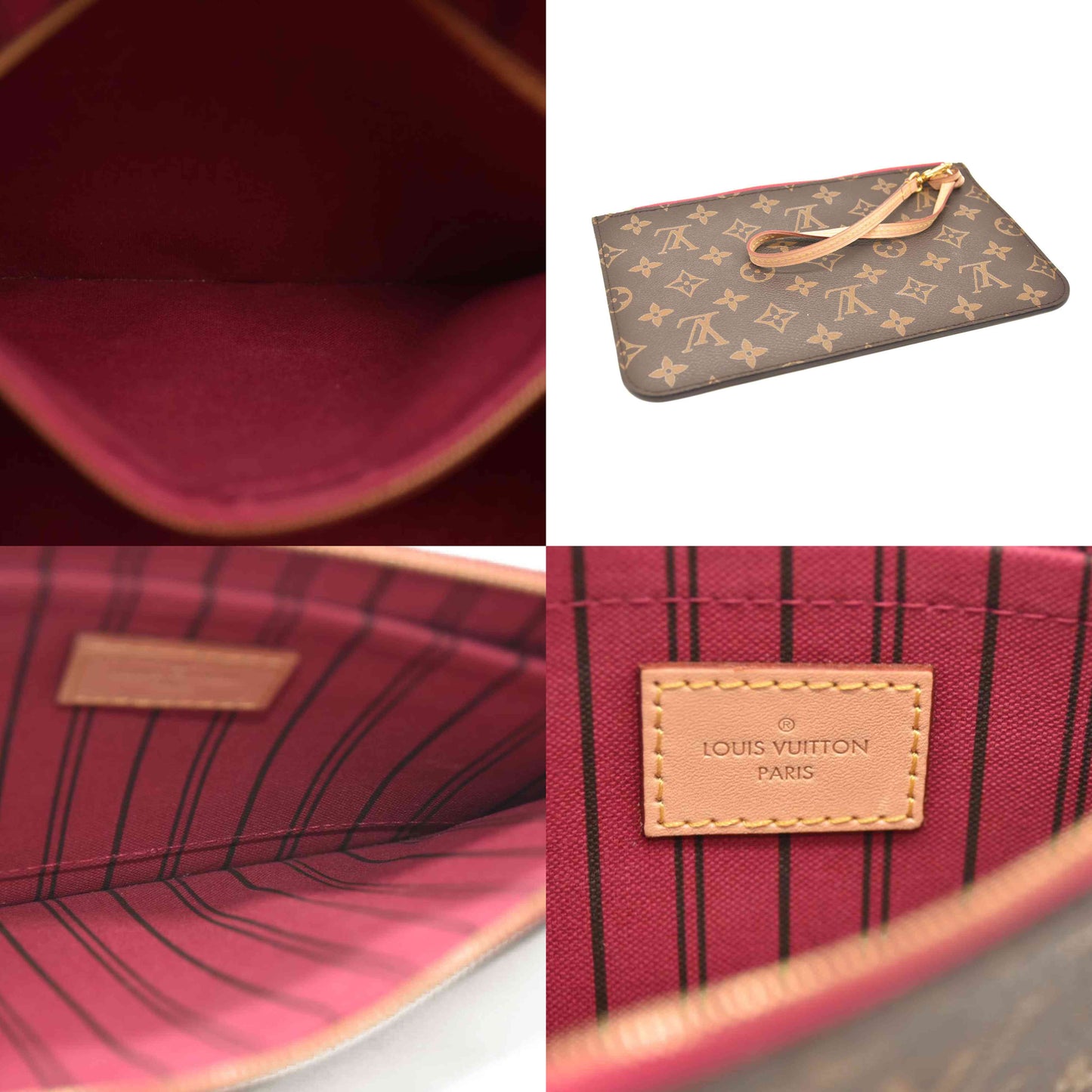 LOUIS VUITTON  Monogram Neverfull MM Fuchsia RFID