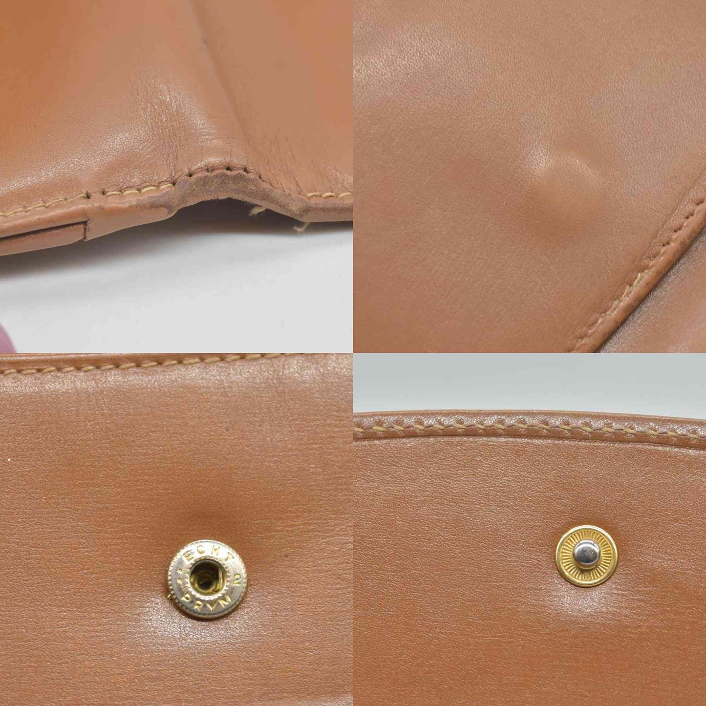 $580 Gucci Glam French Flap Brown Leather Wallet CONSIGNMENT