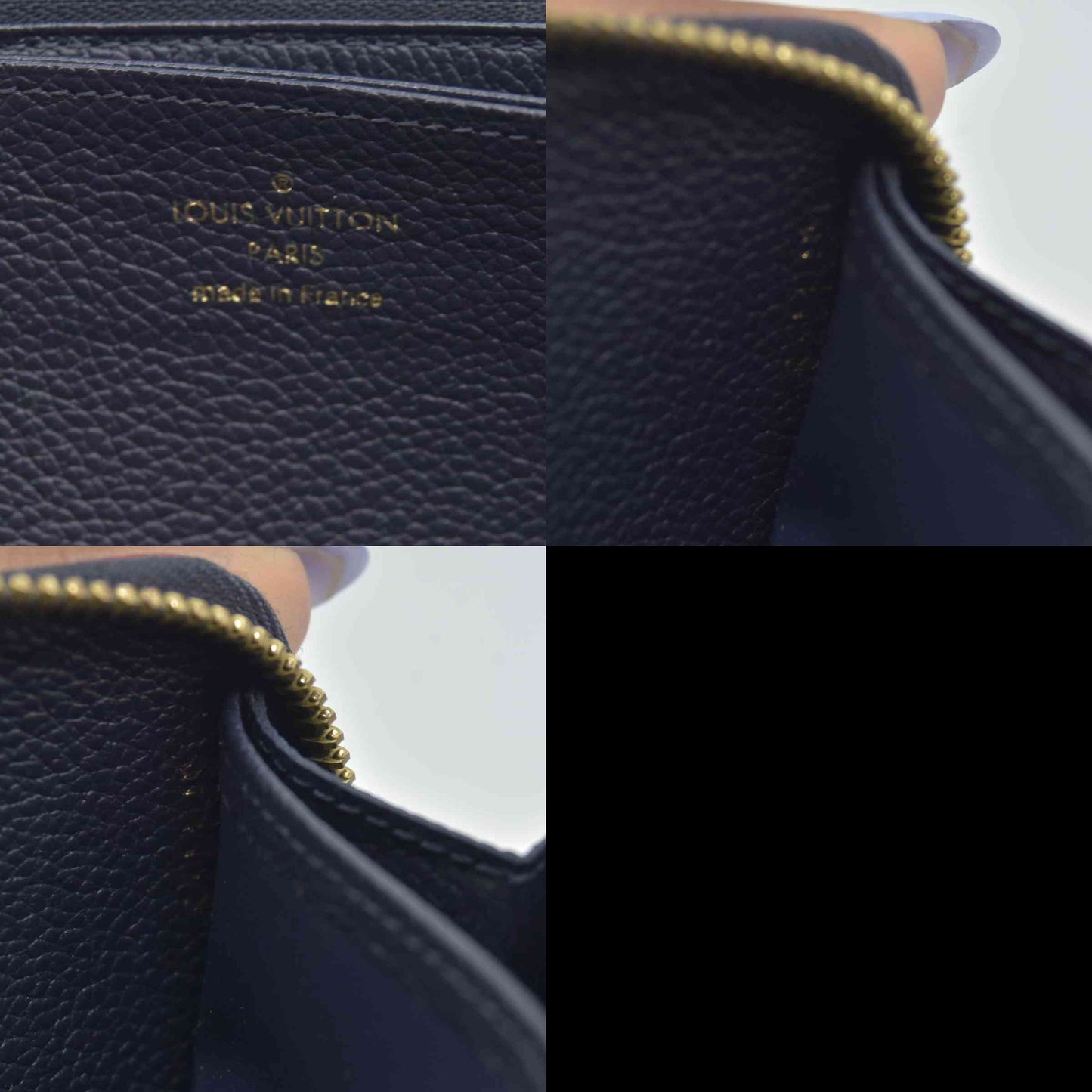 $1170 BROKEN 2019  Louis Vuitton Zippy Wallet Empreinte Marine Rouge SP4179 CONSIGNMENT