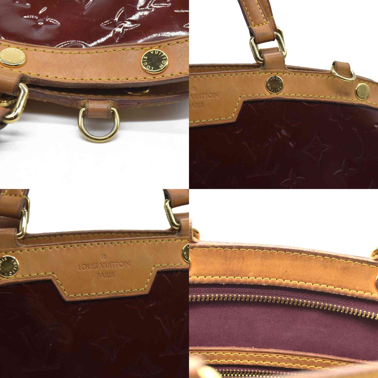 AUCTION $2730 Louis Vuitton  Vernis Brea MM Rouge Fauviste