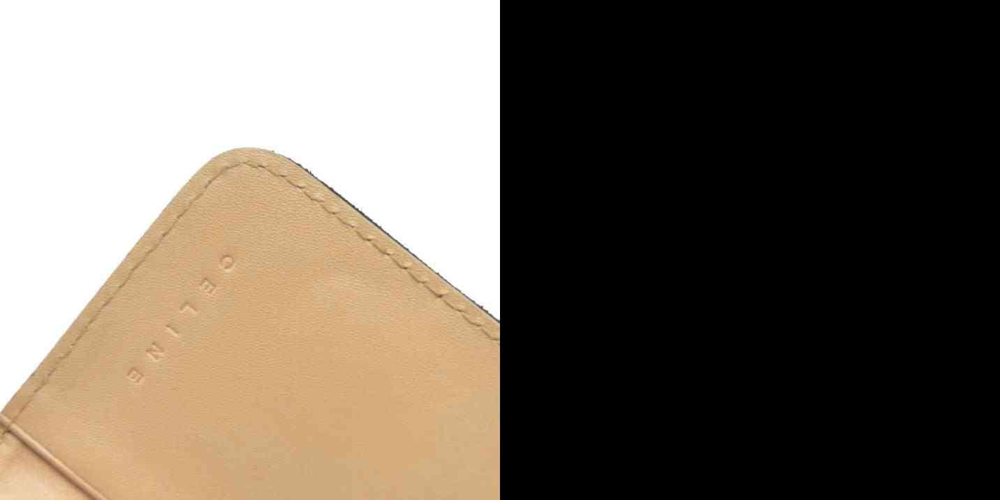 $330 CELINE C Macadam Suede Leather 6 Ring Key Case Brown