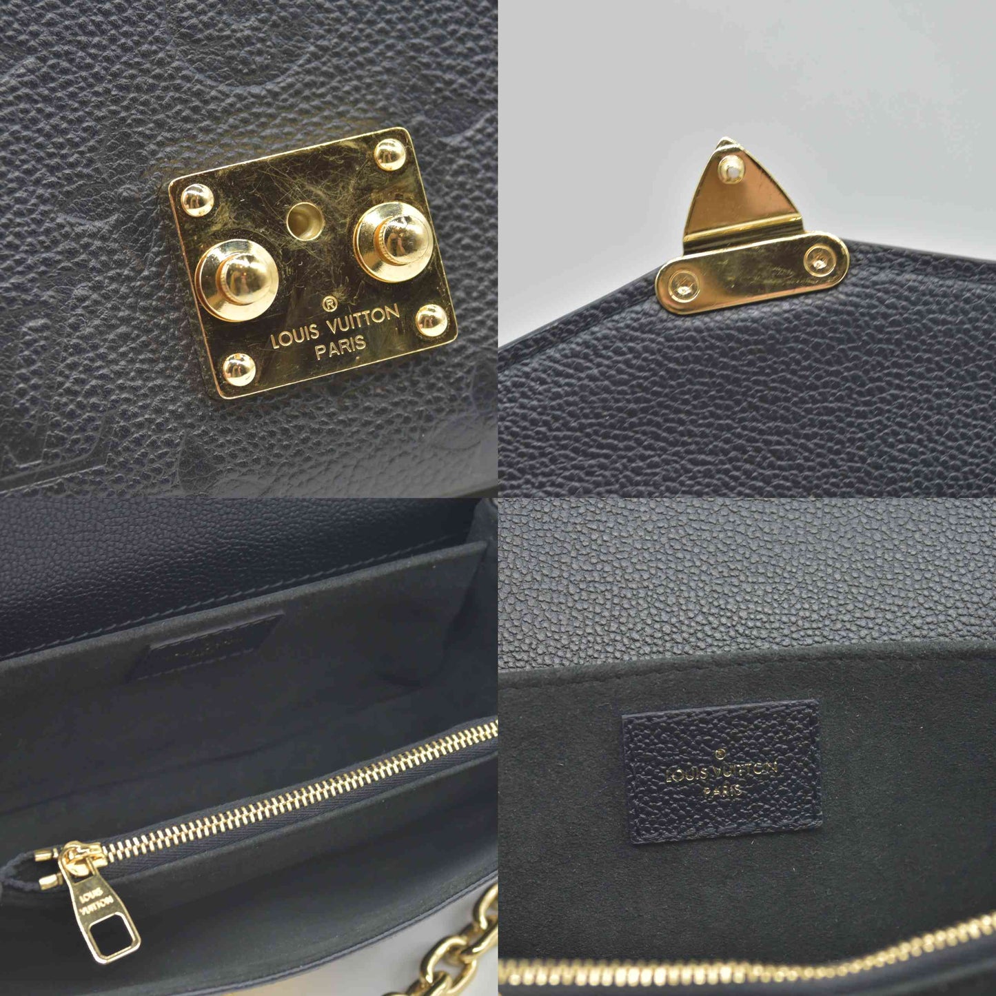 $3250 RFID Louis Vuitton Monogram Giant Empreinte Pochette Metis East West
