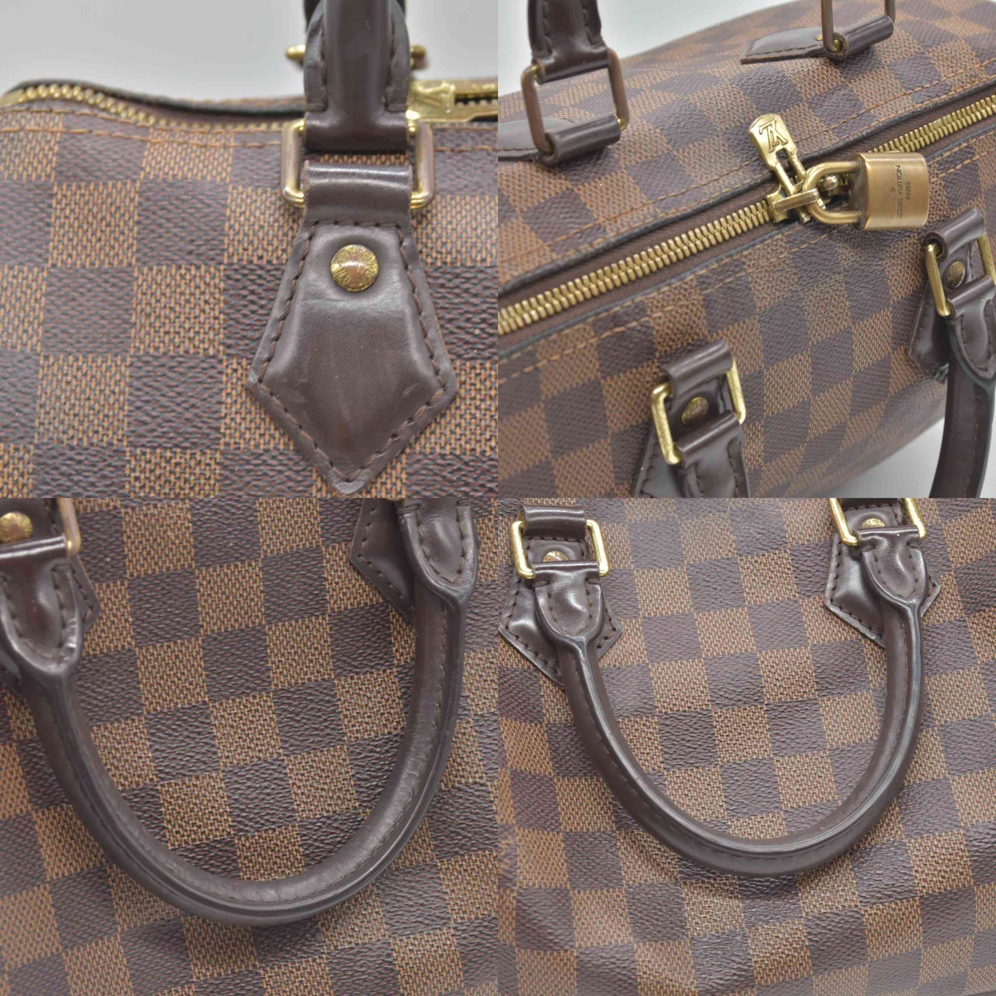 $1940 Louis Vuitton Damier Ebene Speedy Bandouliere 25 MB1147 2017