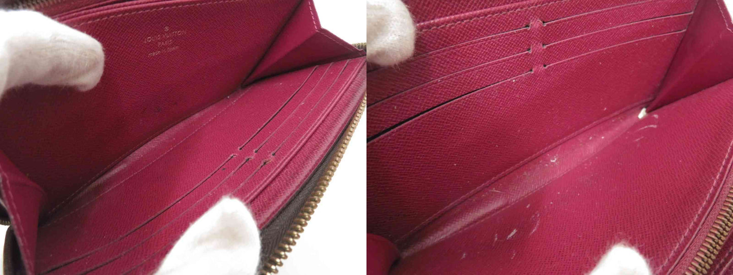 $915 2016 LOUIS VUITTON Monogram Zippy Wallet Fuchsia GI2116