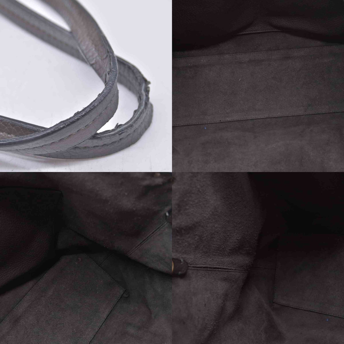 $1850 Valentino Garavani Grained Calfskin Small Rockstud Shoulder Tote Grey