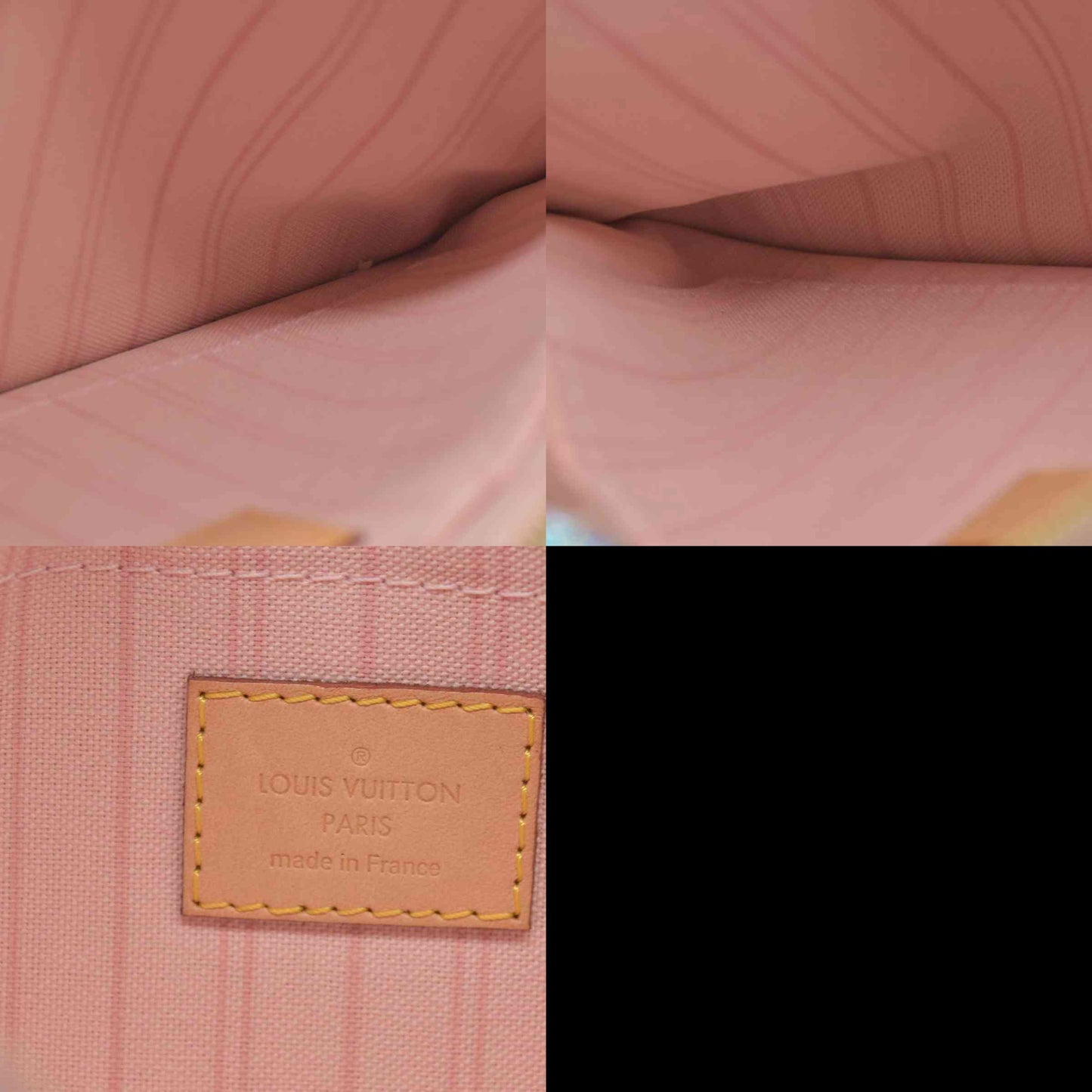 $600 Louis Vuitton Damier Azur Neverfull MM GM Pochette Rose Ballerine MS3179
