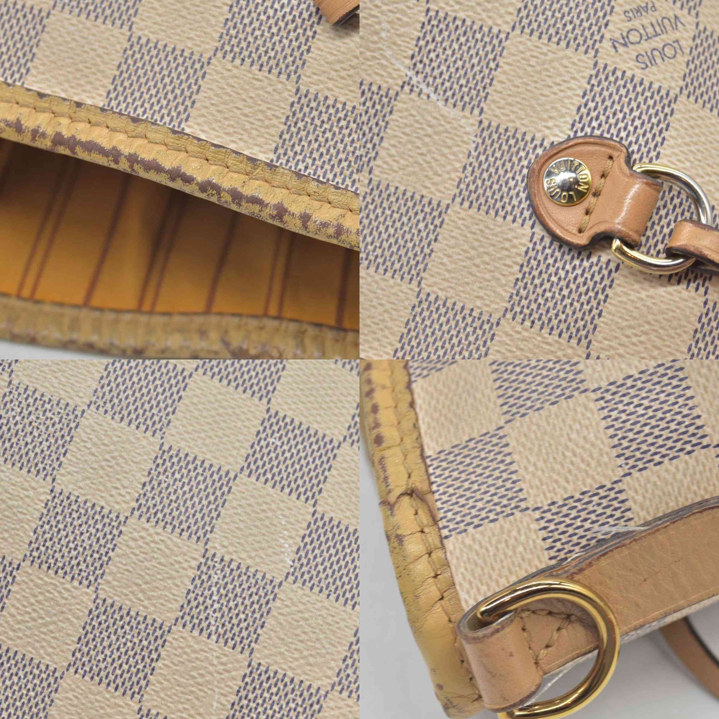 Louis Vuitton Damier Azur Braided Neverfull MM Tote