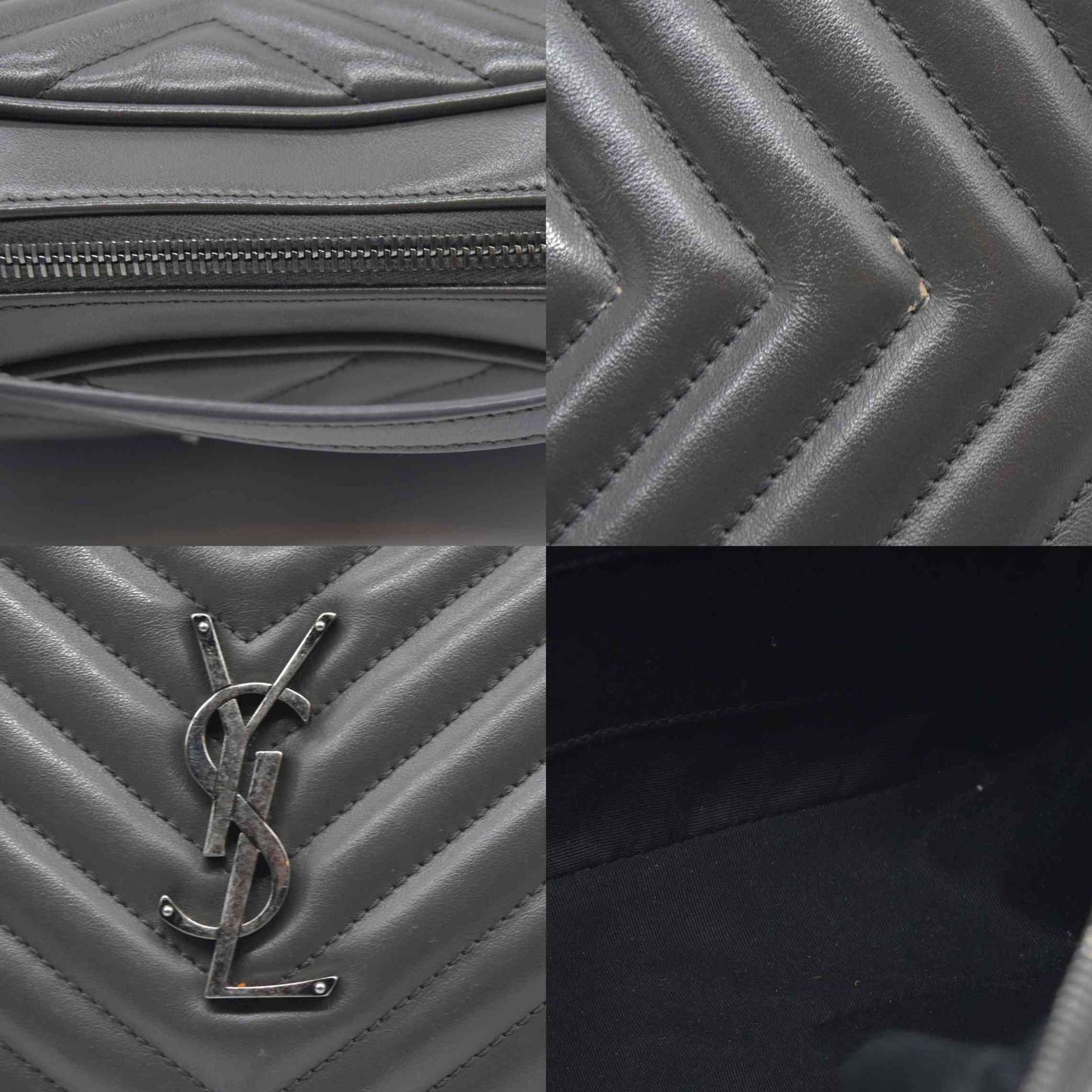 $1690 Saint Laurent Chevron Lou Camera