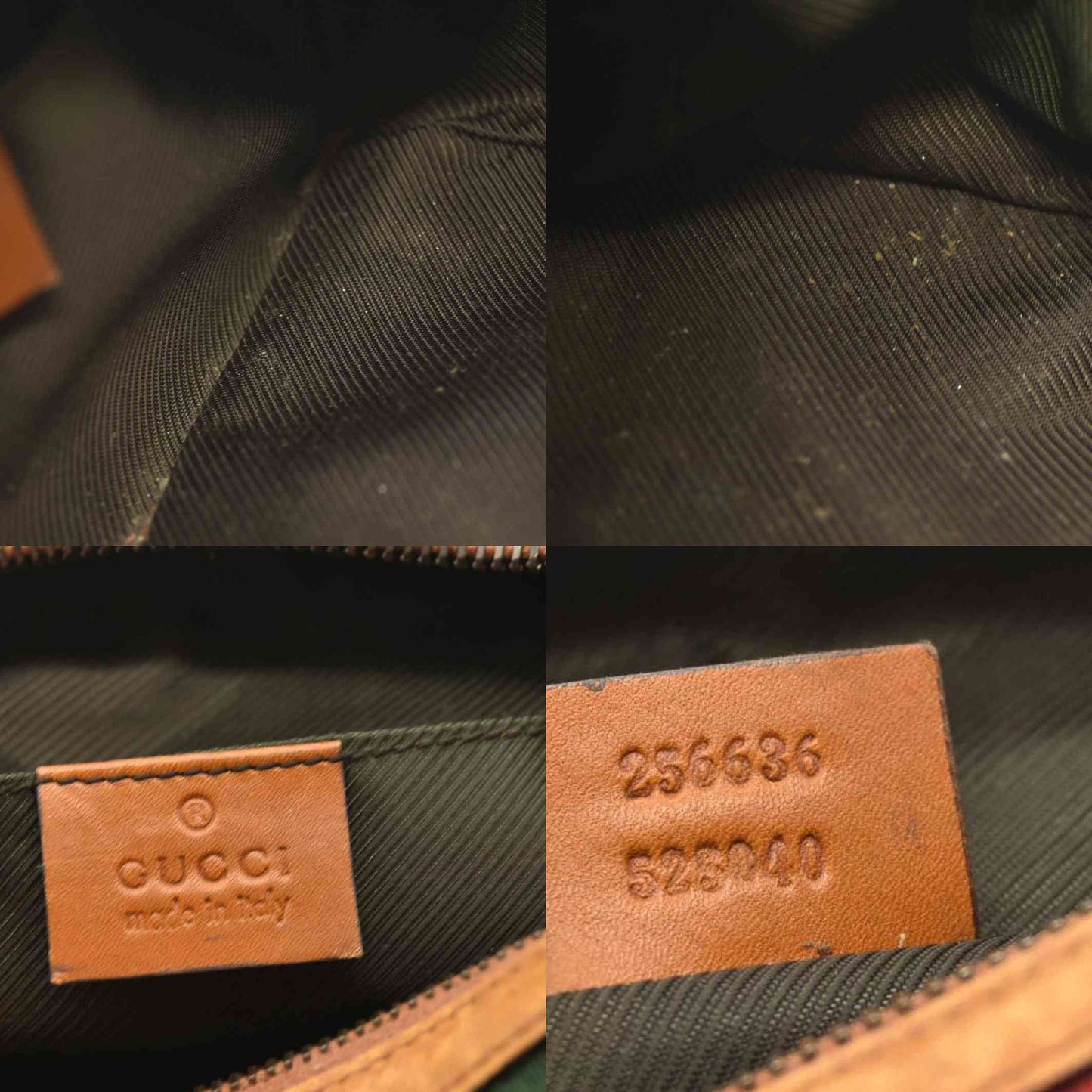 GUCCI GG Logo Shelly Canvas Cosmetic Pouch Bag