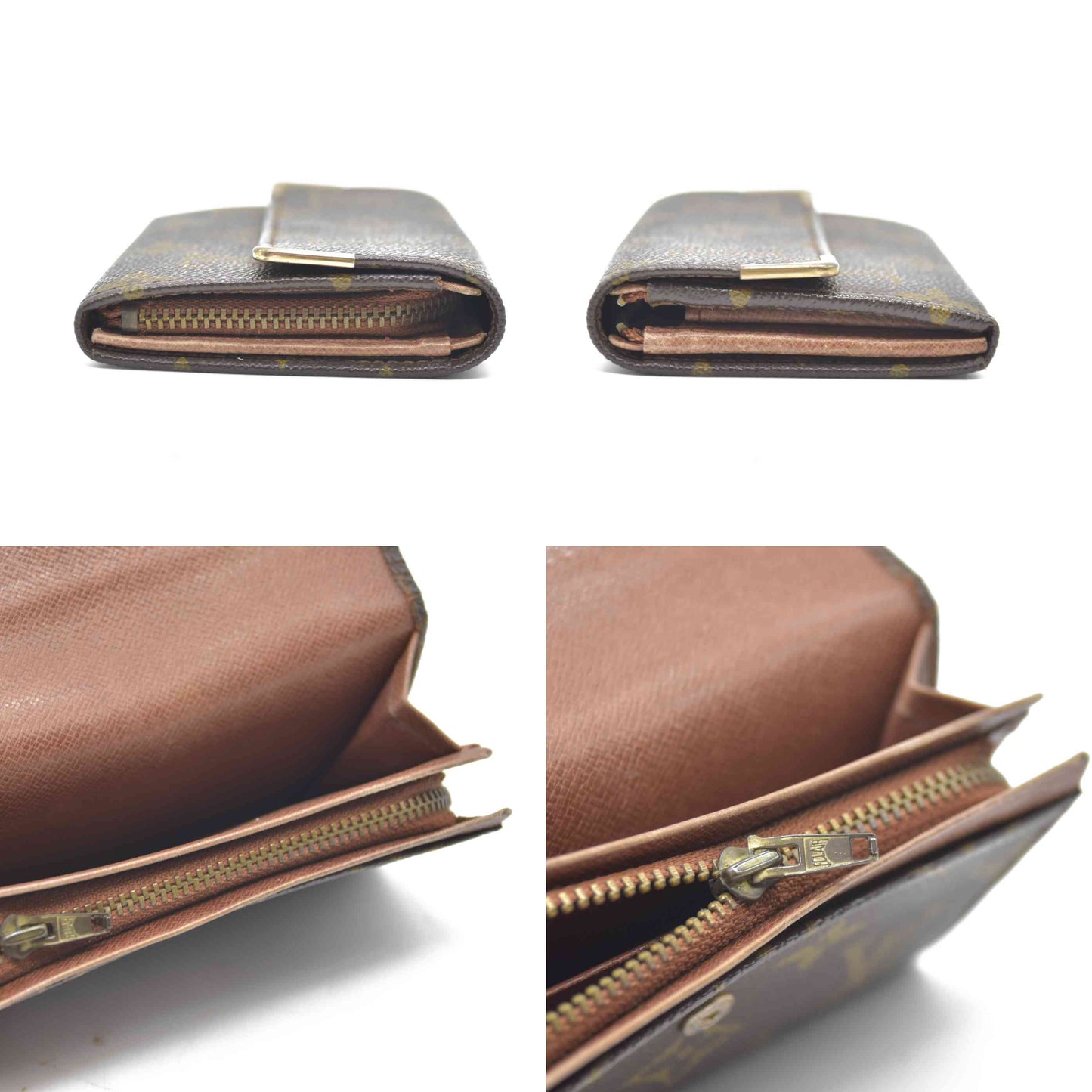 Louis Vuitton Monogram Bifold Wallet Brown 862RA