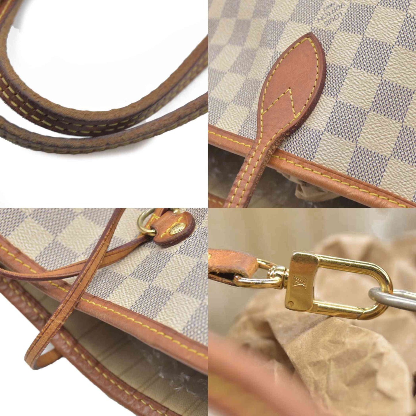 $2240 LOUIS VUITTON Damier Azur Neverfull GM TH5019