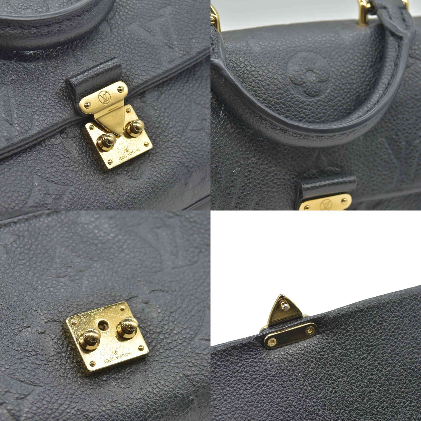 $2230 Louis Vuitton Empreinte Monogram Nano Madeleine Black