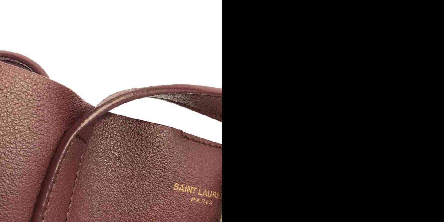 Pre-order SAINT LAURENT Calfskin Large Shopping Tote Bordeaux