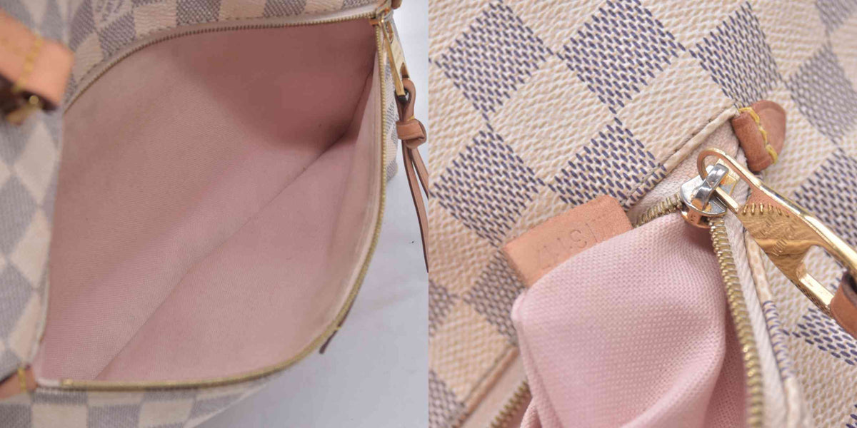 $1620 2017 Louis Vuitton Damier Azur Iena MM Rose Ballerine MI3117 10021161